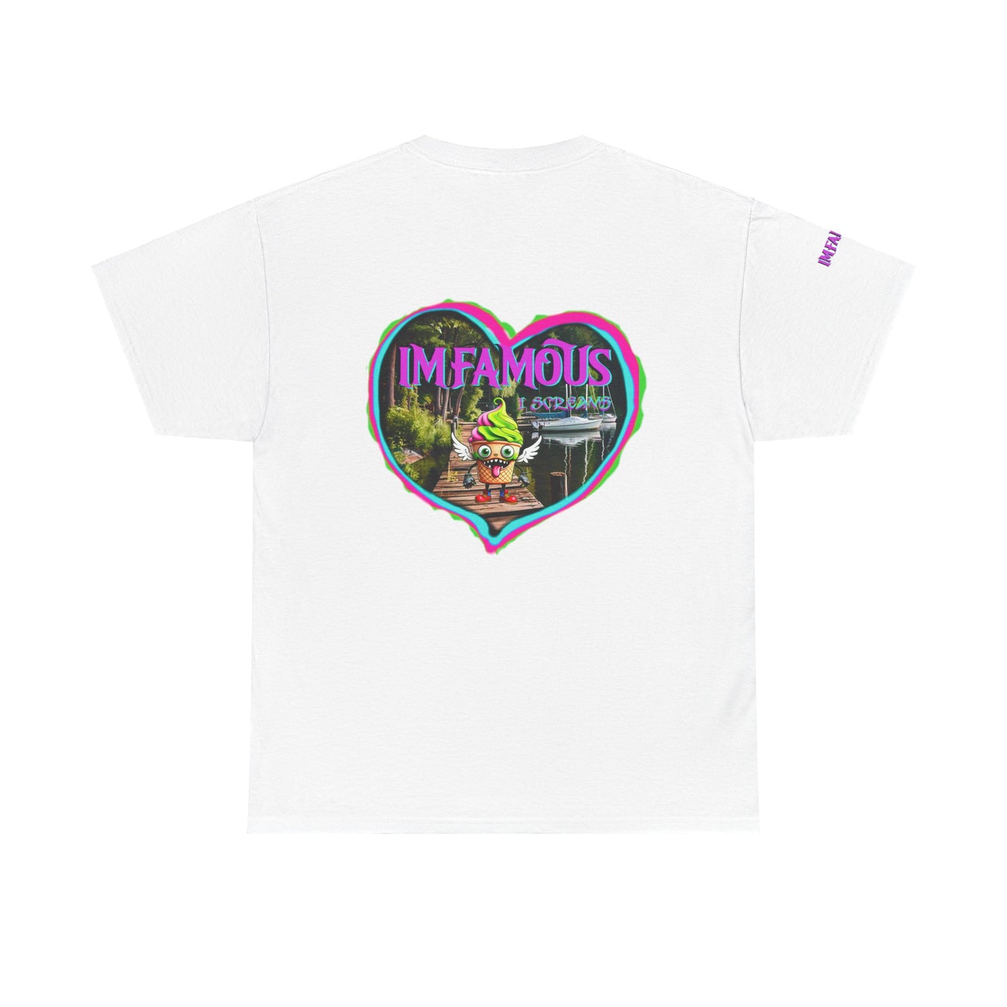 Premium Graphic T-Shirt - I Love Imfamous I-Screams Premium Unisex Heavy Cotton Tee