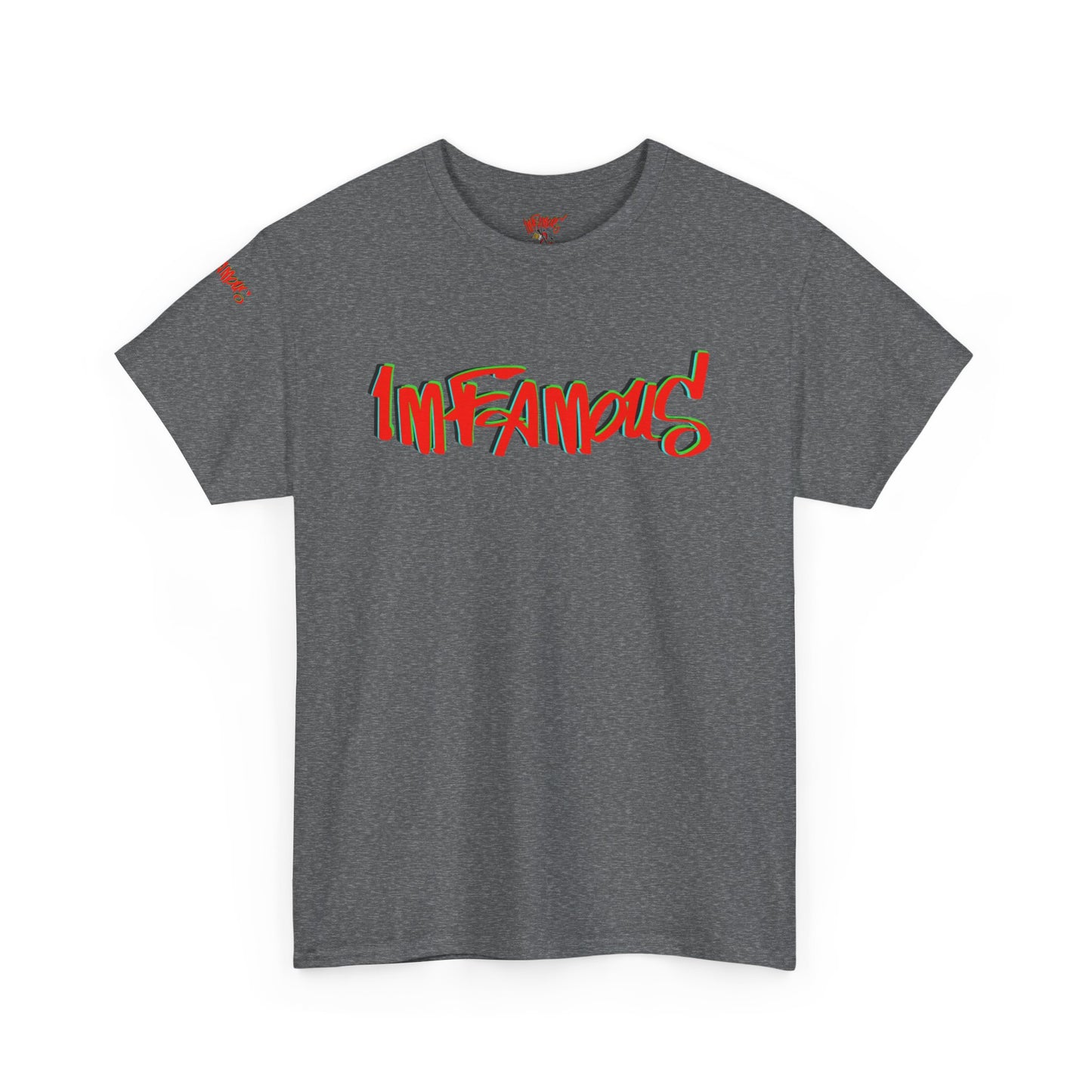 Premium graphic T-shirt - Imfamous halloween logo Design