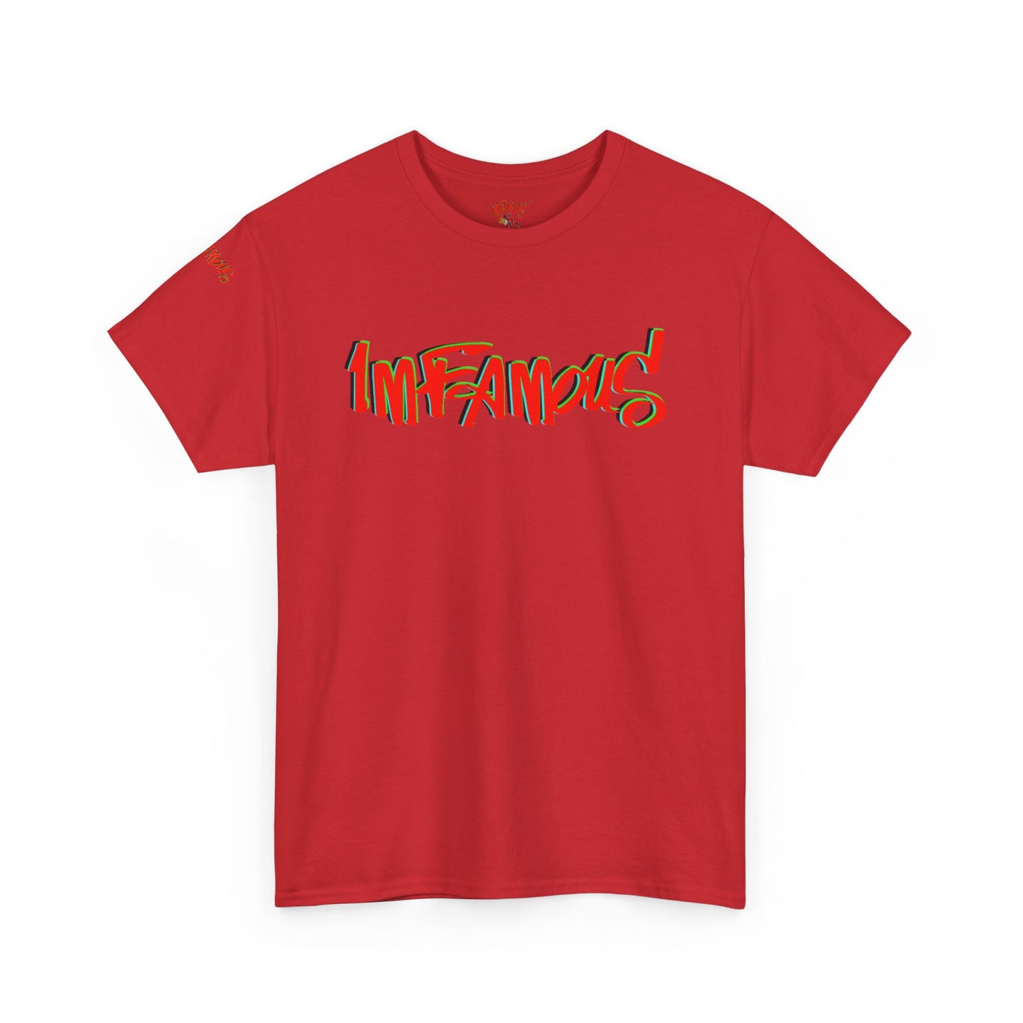 Premium graphic T-shirt - Imfamous halloween logo Design