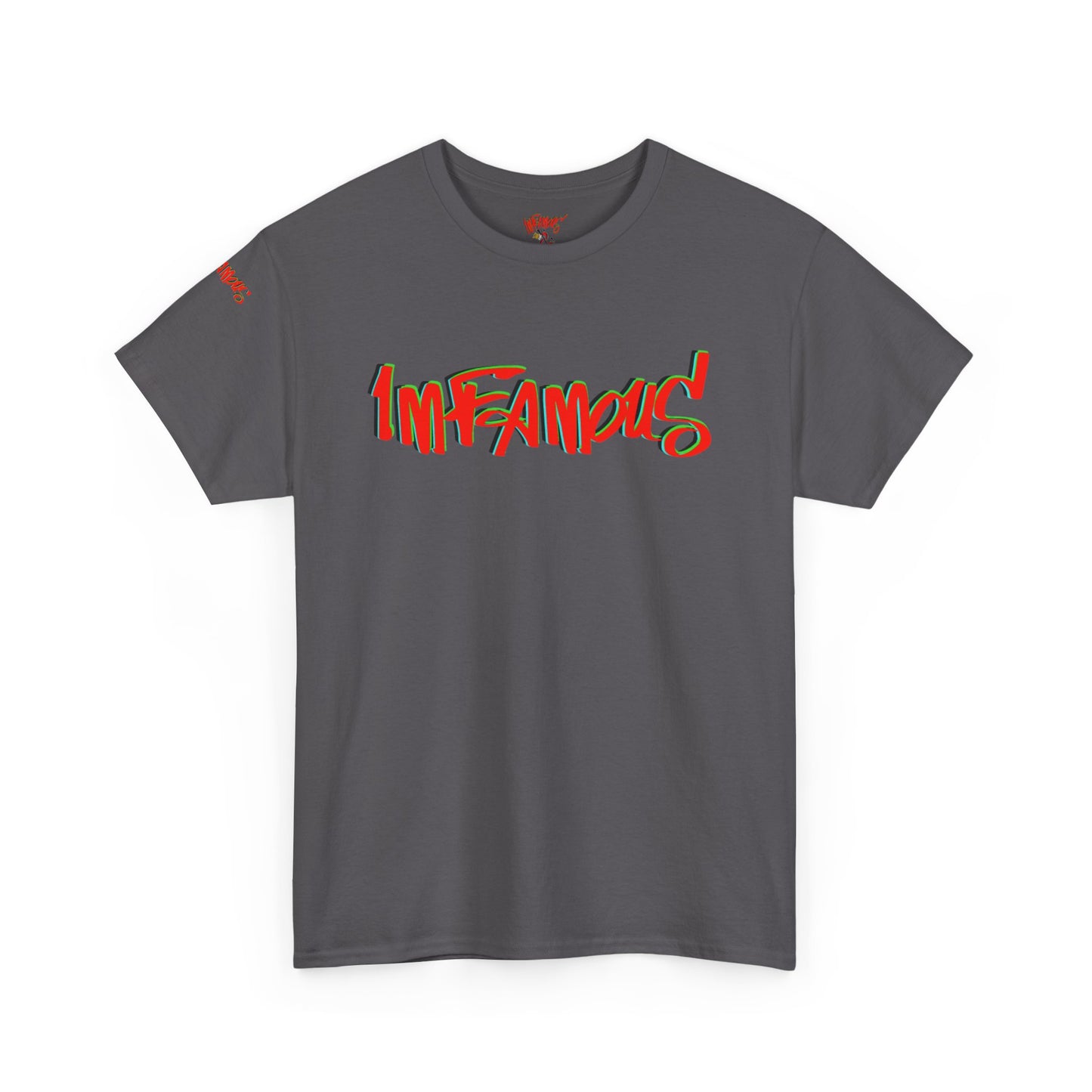 Premium graphic T-shirt - Imfamous halloween logo Design