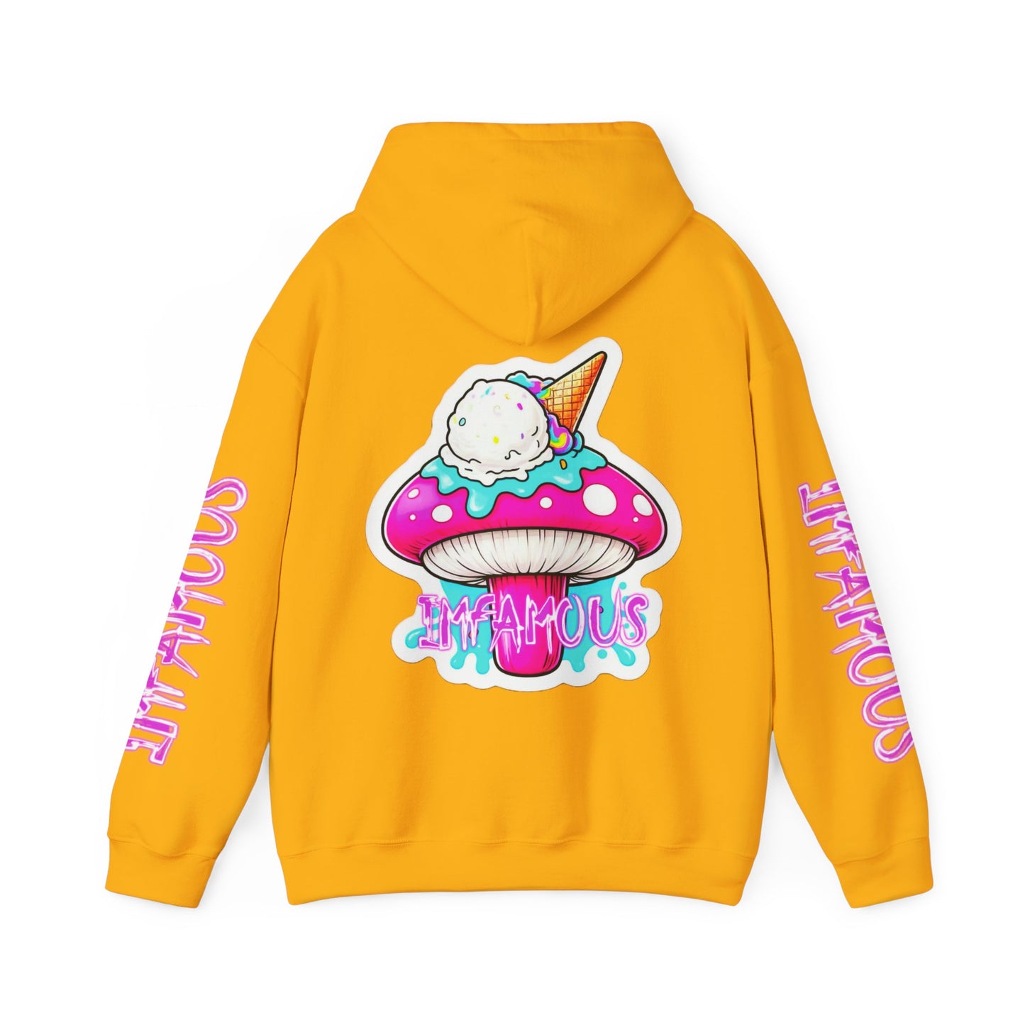 Premium Hooded Sweatshirt - Imfamous Ice Cream Psychedelic Mushroom Tip Design