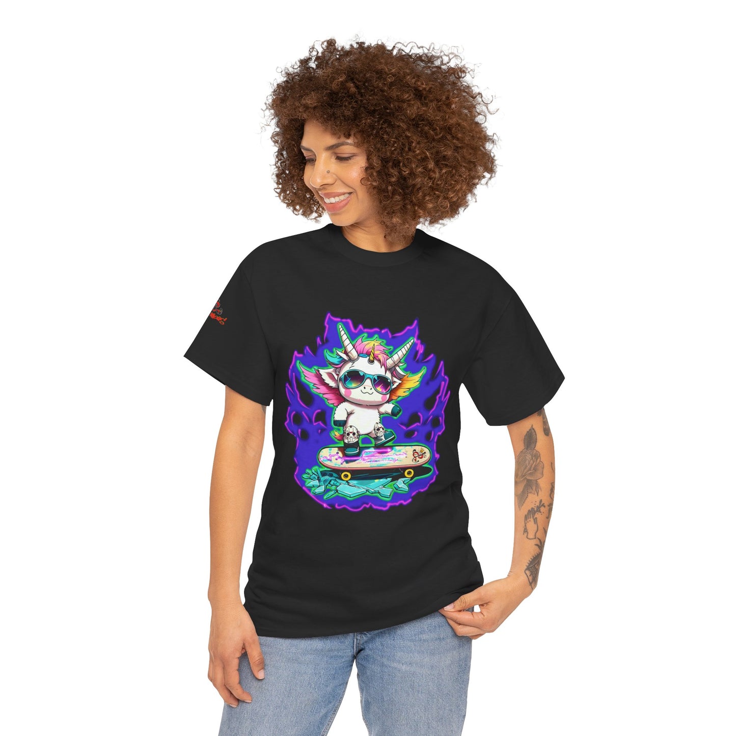 Unisex Heavy Cotton Tee Imfamous unicorn design