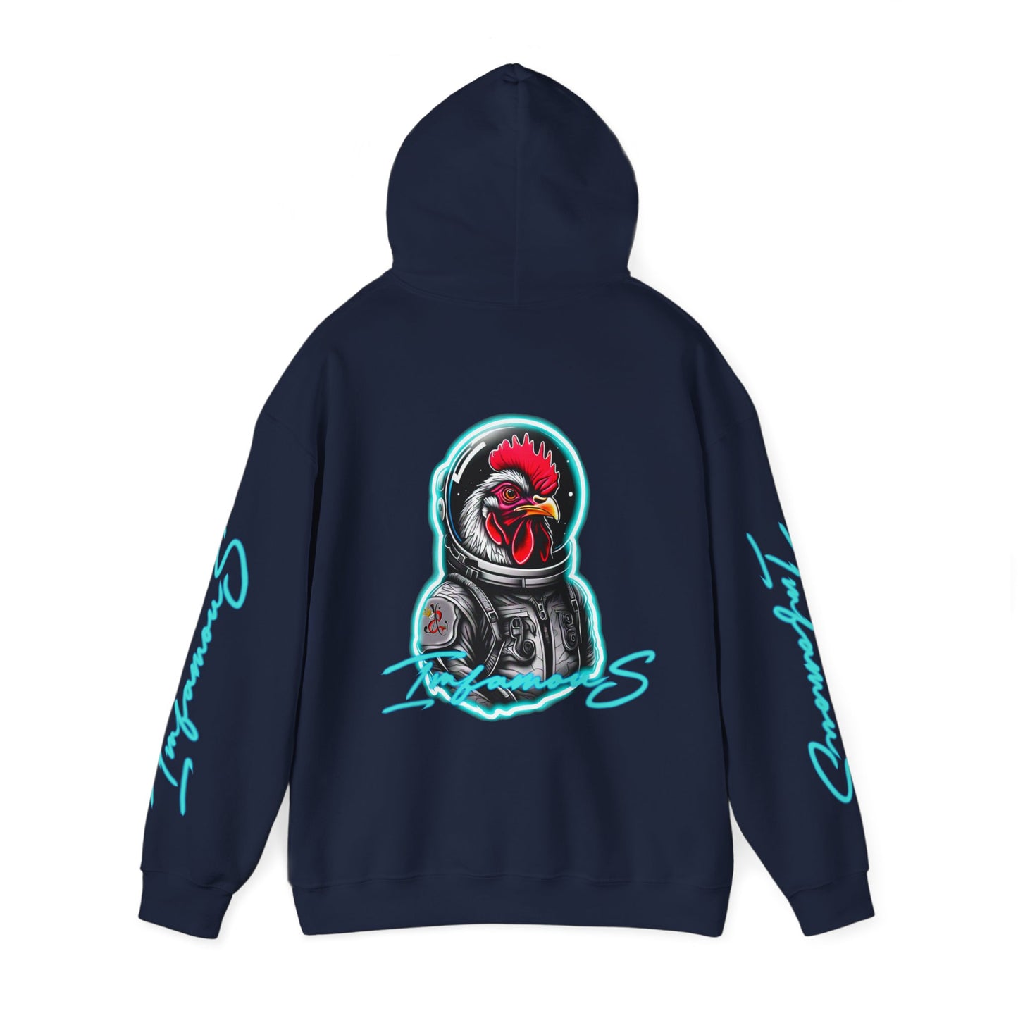 Hooded Sweatshirt - Imfamous Mr Madcock Spacecock Design