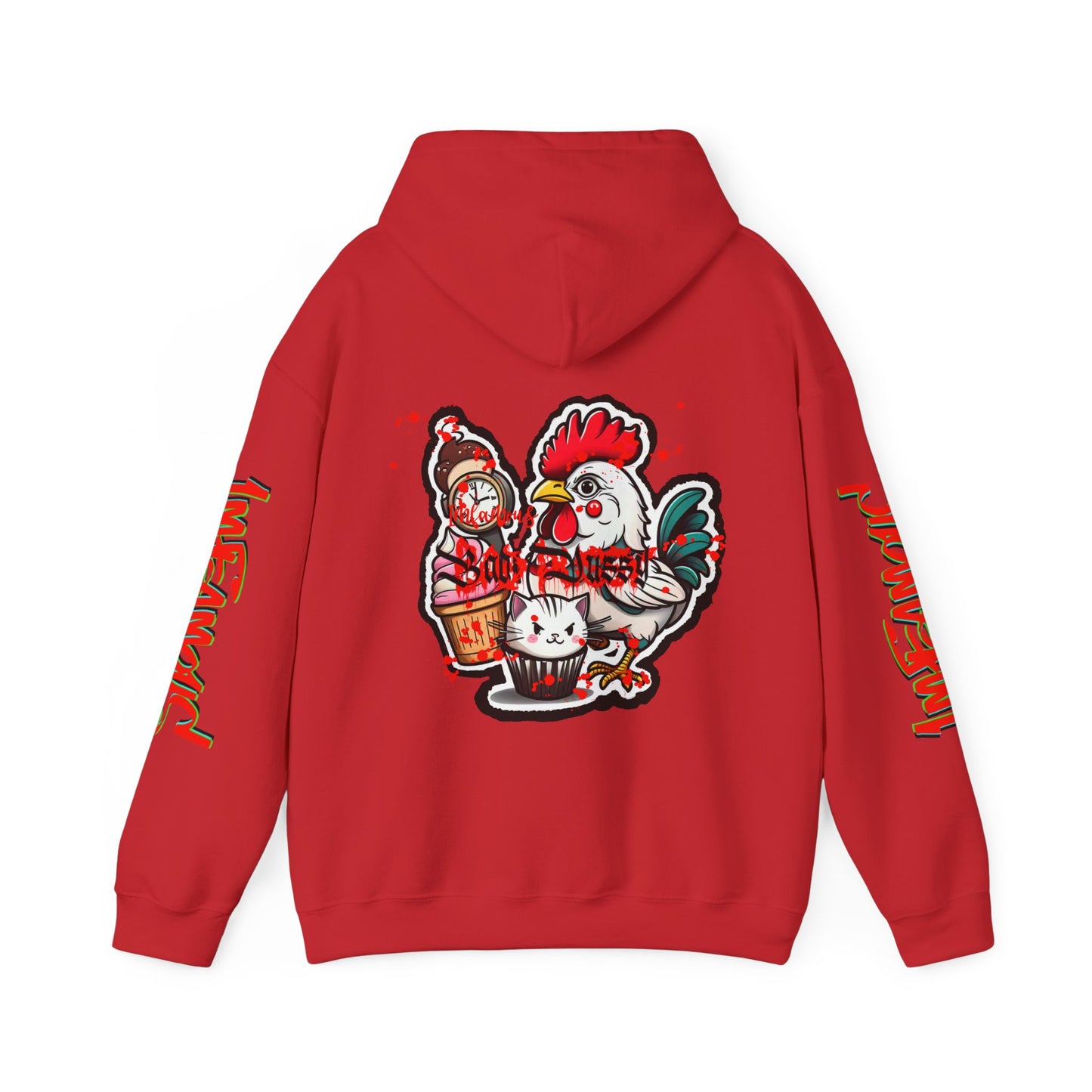 Sudadera con capucha con el famoso diseño de Bad Pussy Cat - Unisex