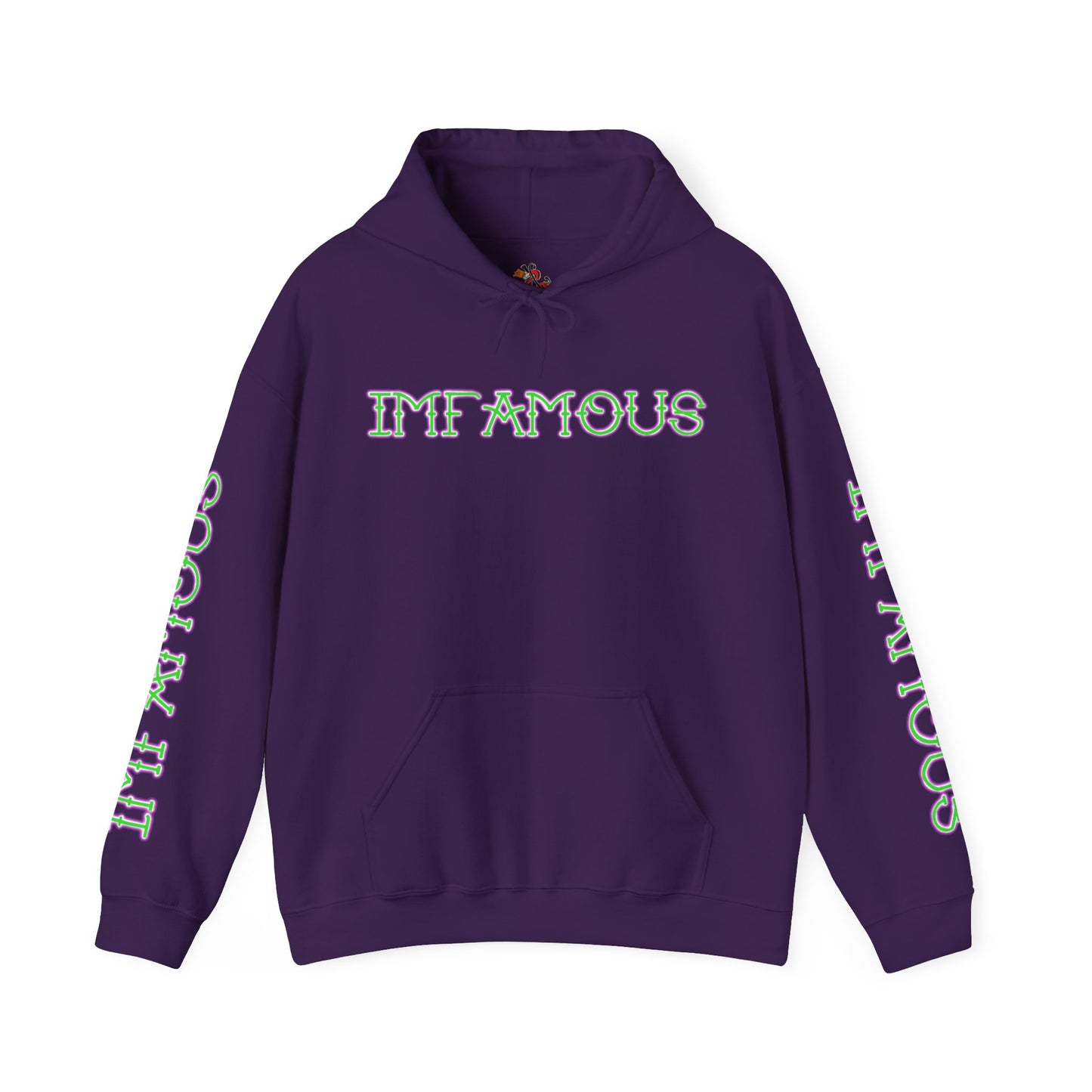Premium Hooded Sweatshirt - Imfamous 3 Legged Pickle Tickle Tea Bag Design
