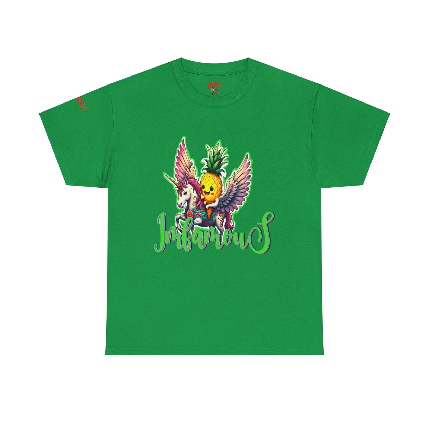 Graphic Tee Unipineapple Flying on Unicorn Heavy Cotton T-shirt