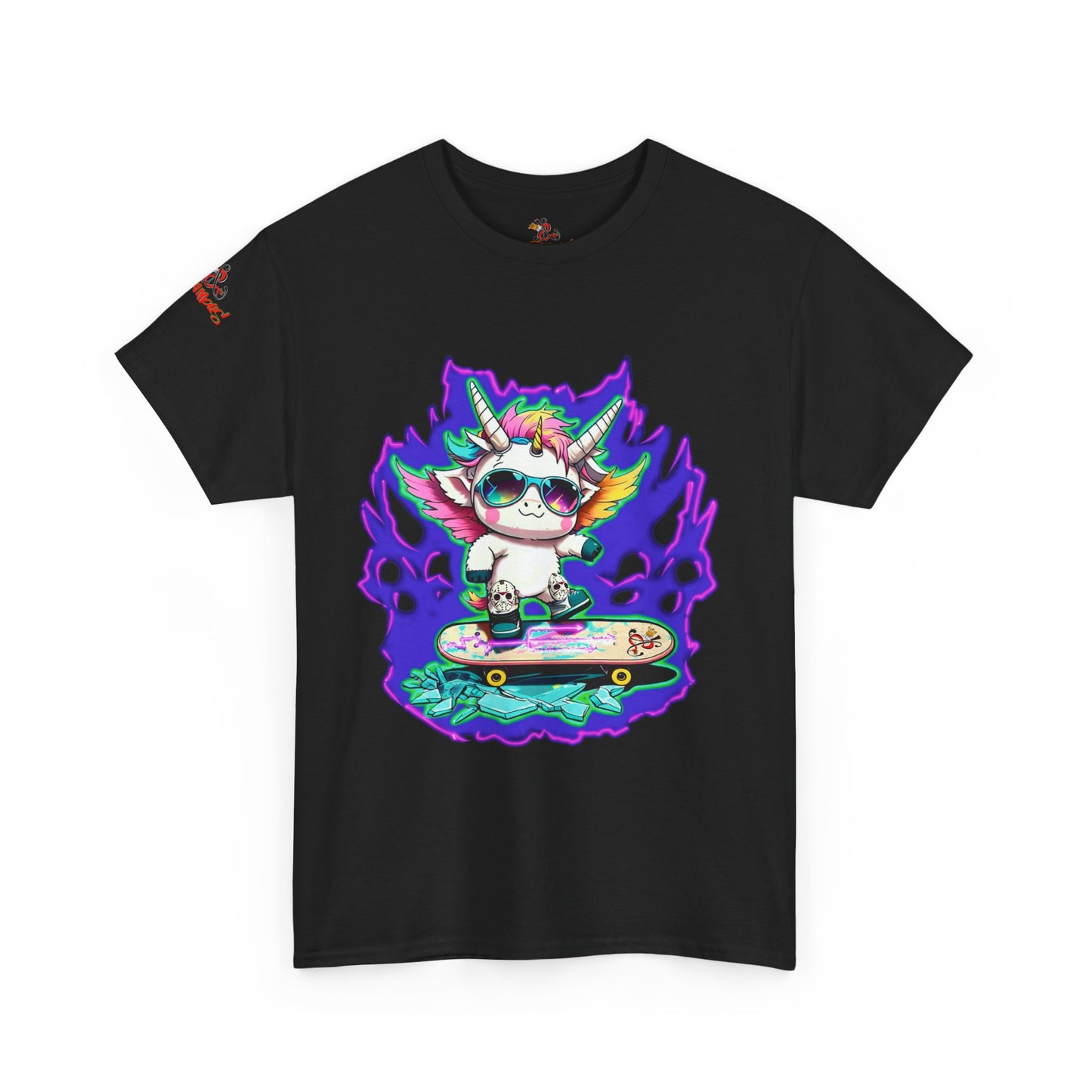 Unisex Heavy Cotton Tee Imfamous unicorn design