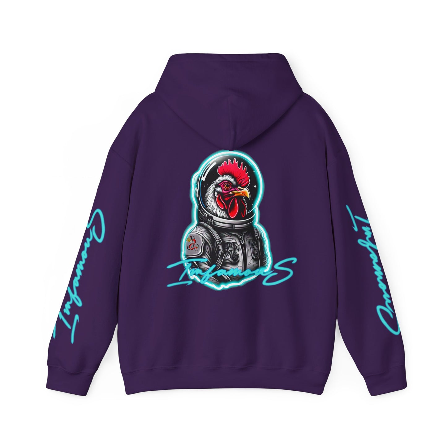 Hooded Sweatshirt - Imfamous Mr Madcock Spacecock Design