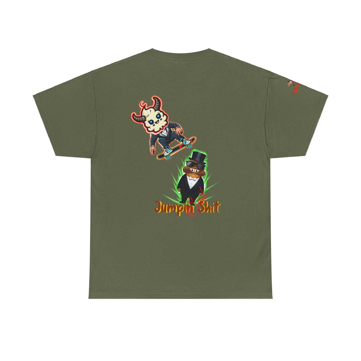 Imfamous jumpin Sad Shit premium graphic Tee - Imfamous Jumping Sad Shit Design