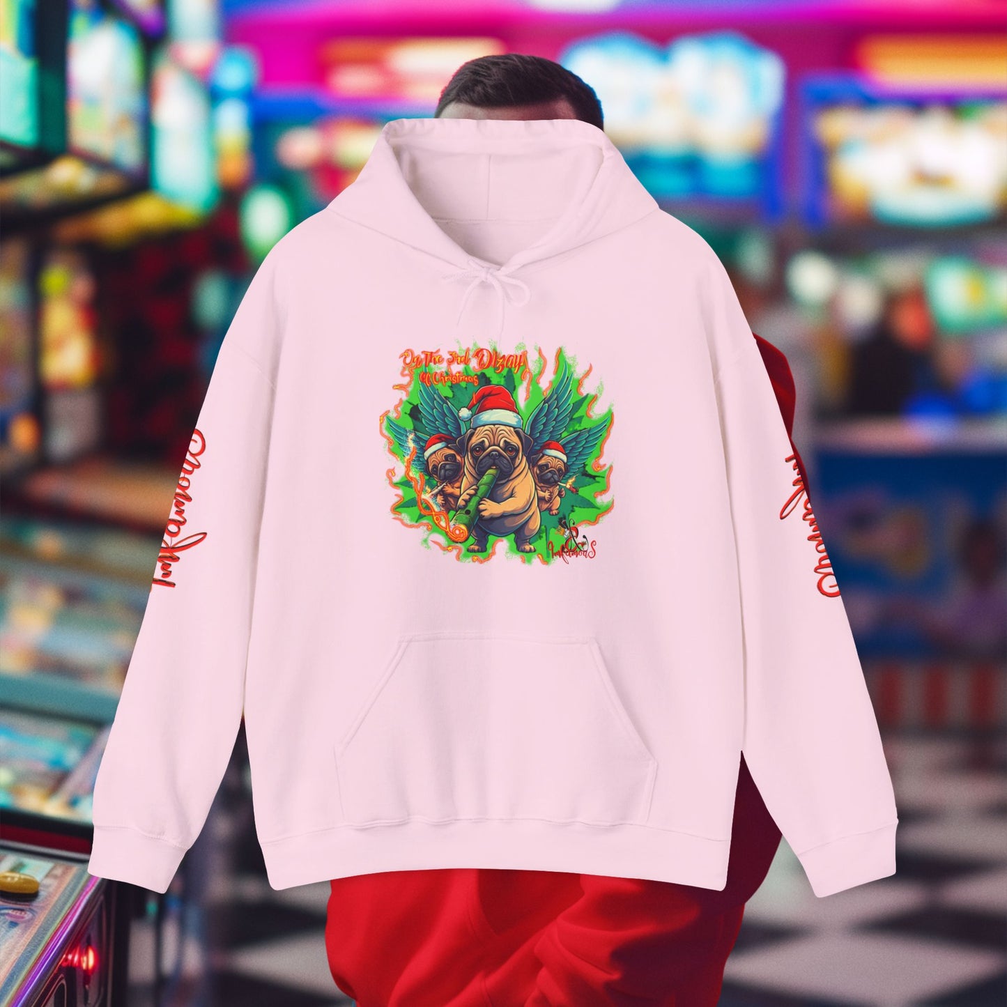 Premium hooded sweatshirt- Imfamous Pug Life