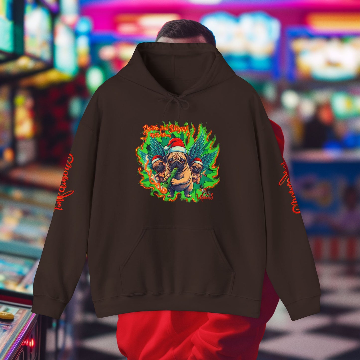 Premium hooded sweatshirt- Imfamous Pug Life