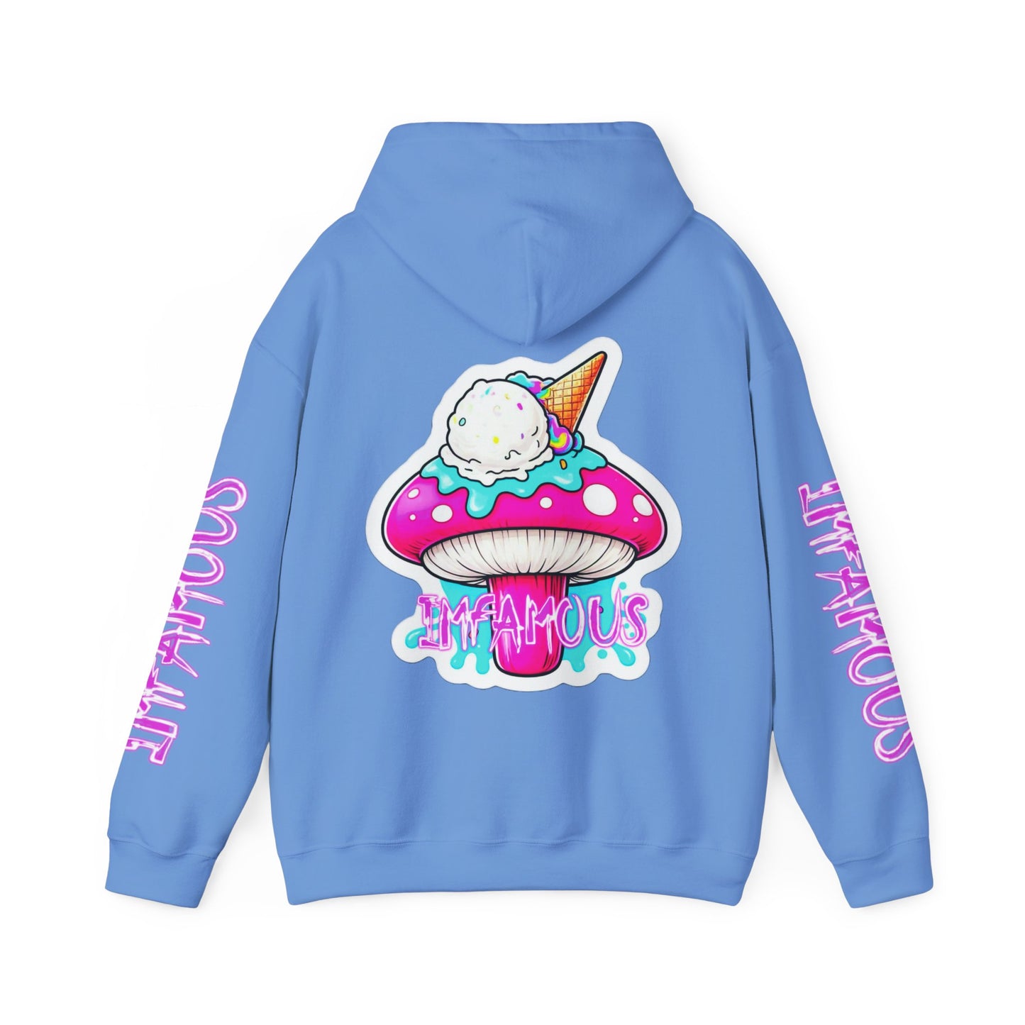 Premium Hooded Sweatshirt - Imfamous Ice Cream Psychedelic Mushroom Tip Design