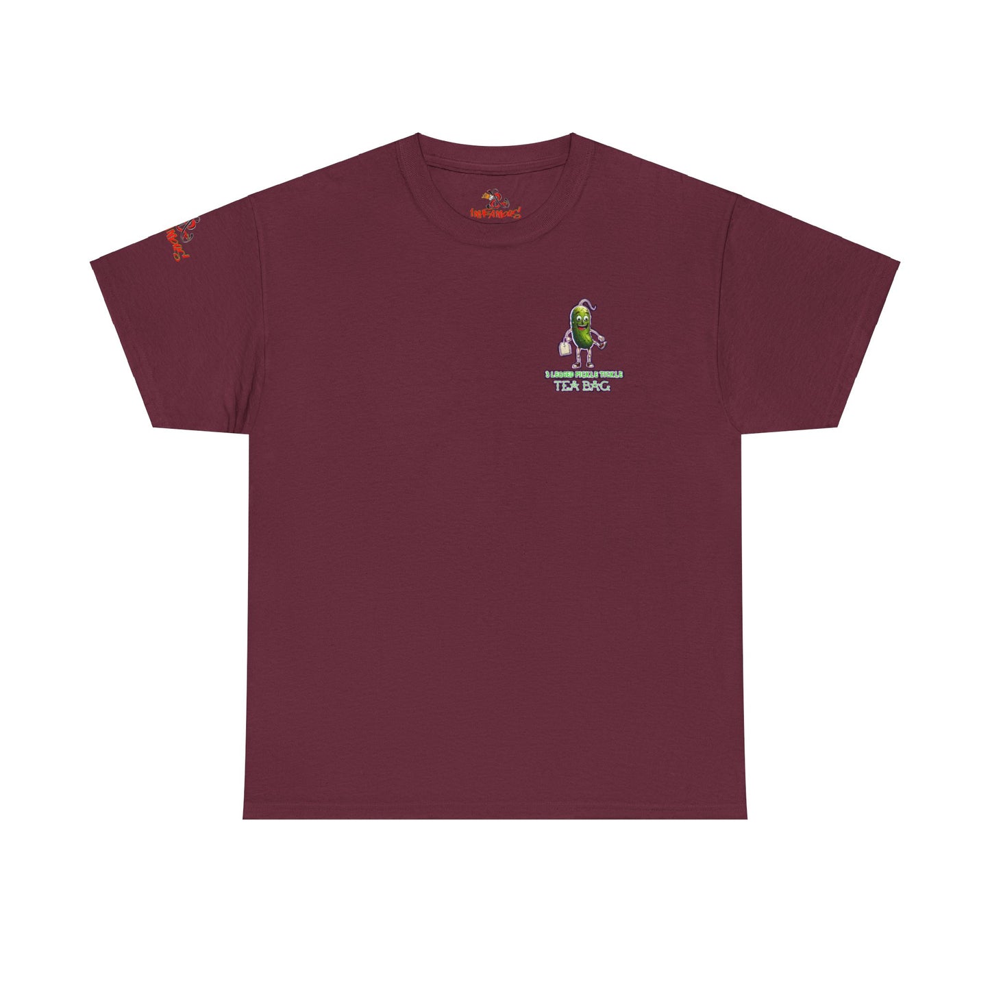 Premium Graphic T-shirt - Imfamous 3 Legged Pickle Tickle Tea Bag Design