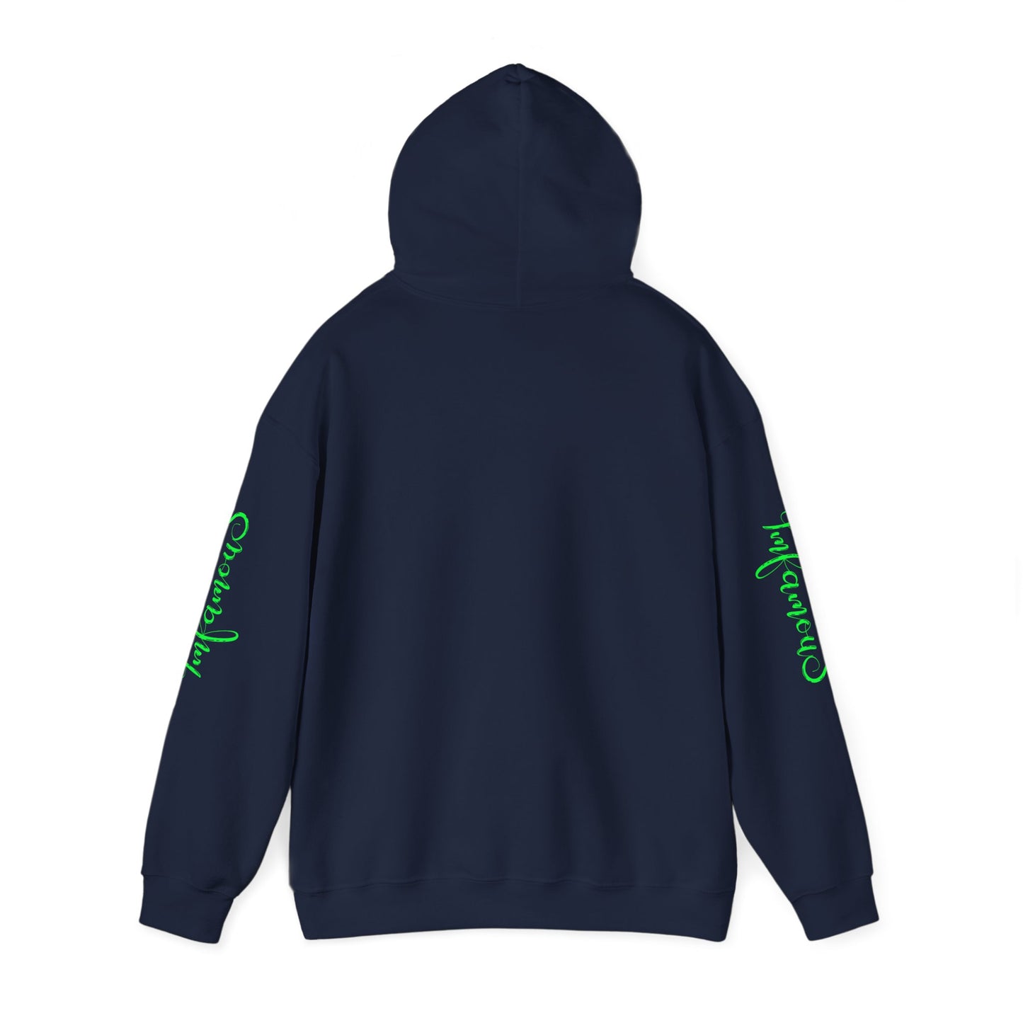 Premium Hooded Sweatshirt - Pineapple Flying on Unicorn Design