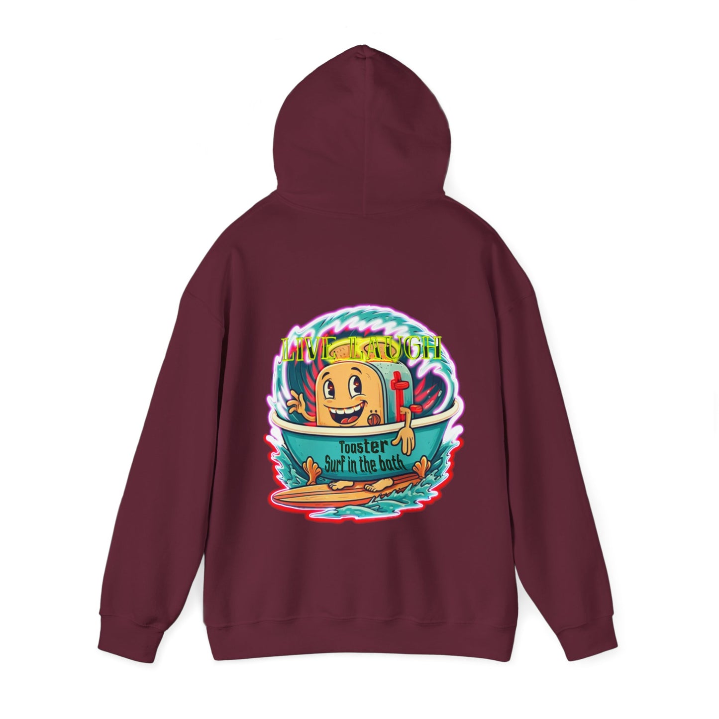 Premium hooded sweatshirt - Funny live laugh Toaster Surf in a bath
