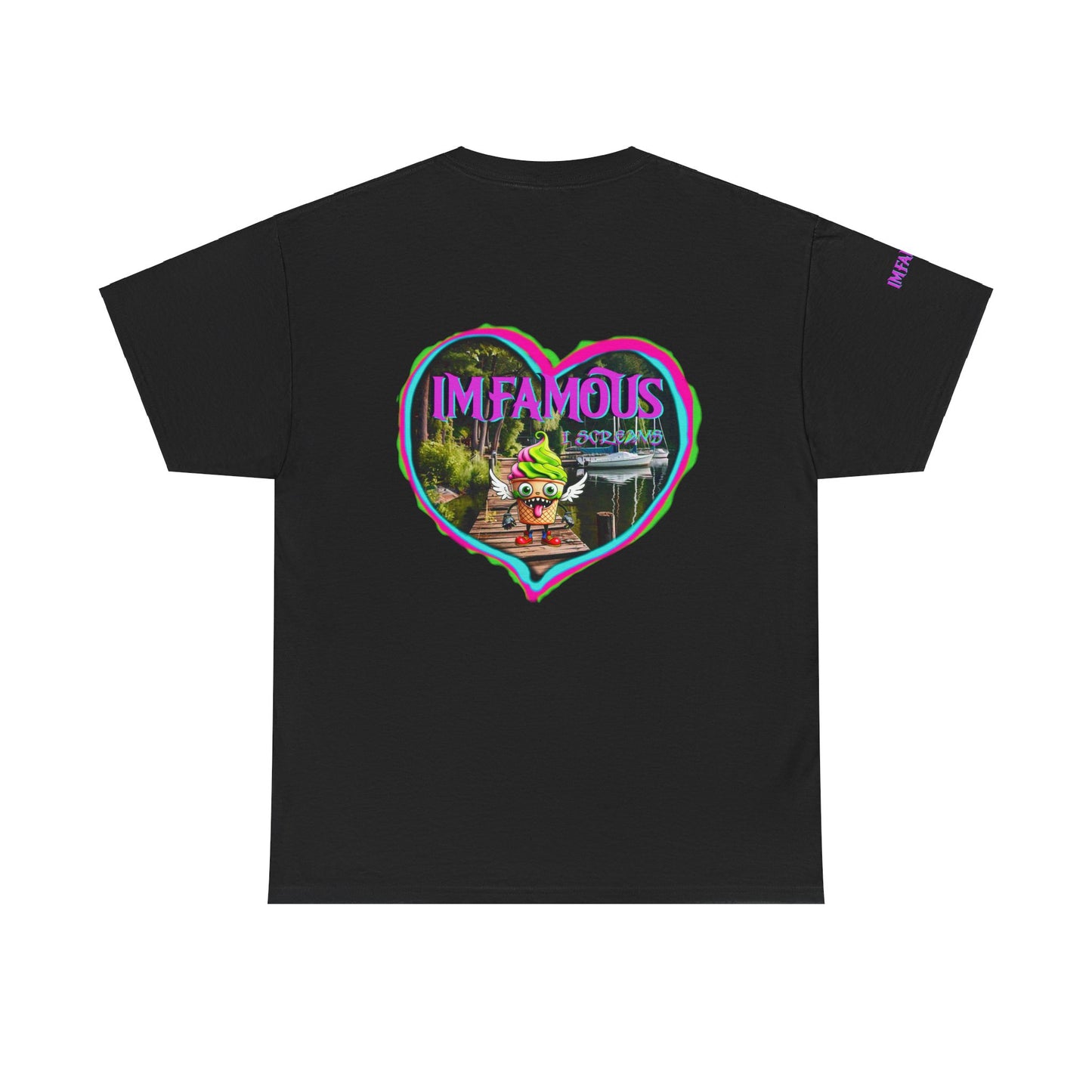 Premium Graphic T-Shirt - I Love Imfamous I-Screams Premium Unisex Heavy Cotton Tee