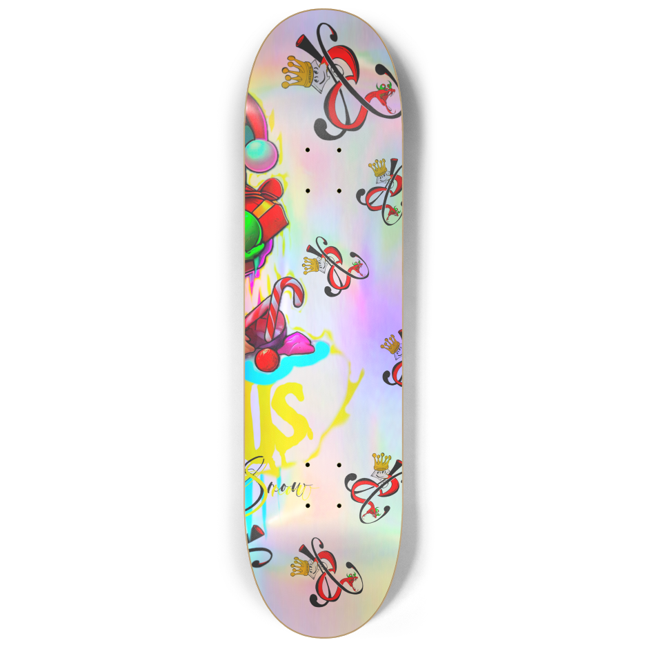 Imfamous yellow Snow I-scream Skateboard Series