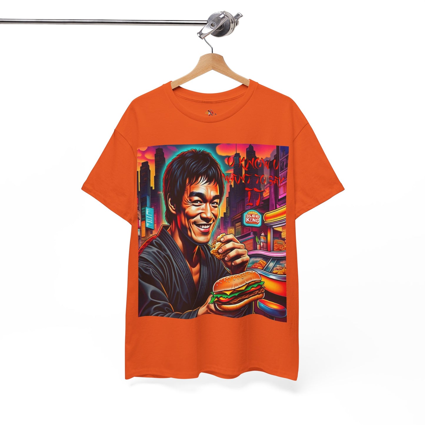Retro Foodie Unisex Tee - Vibrant impersanation Art, Casual Wear, Gift for Food Lovers, Comic Con Fashion, funny king of Kung fu Tee