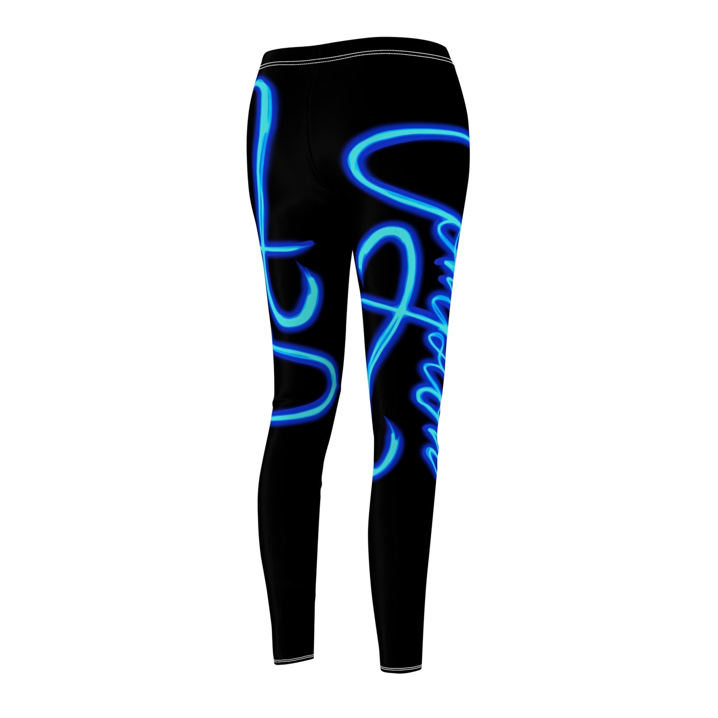 Glow in the Dark High Waisted Yoga Leggings, Stylish Gym Pants for Workout, Activewear, Fitness Leggings, Gift for Her,