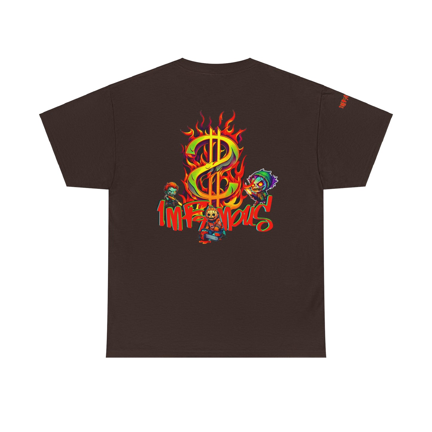 Premium graphic T-shirt - Imfamous halloween logo Design