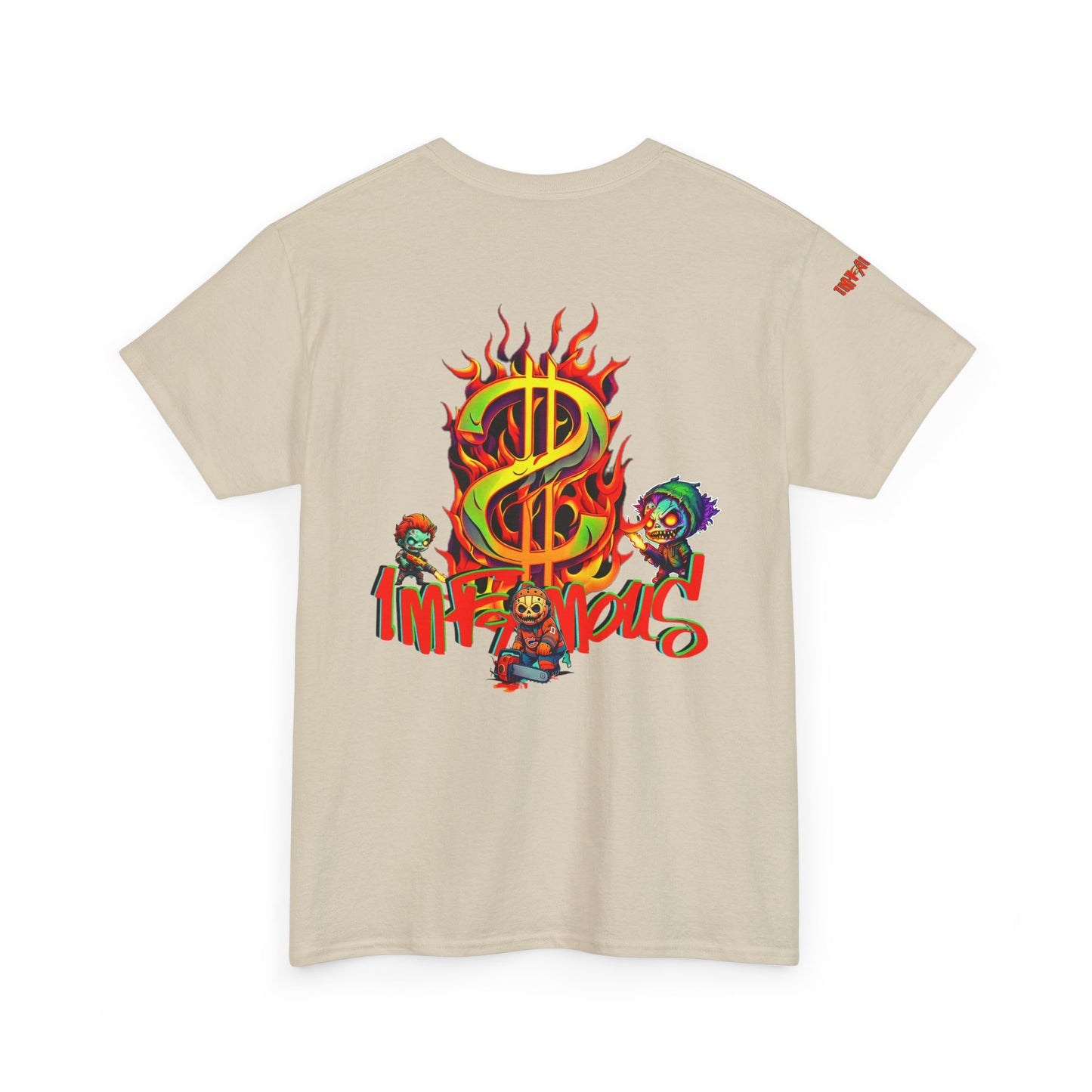 Premium graphic T-shirt - Imfamous halloween logo Design