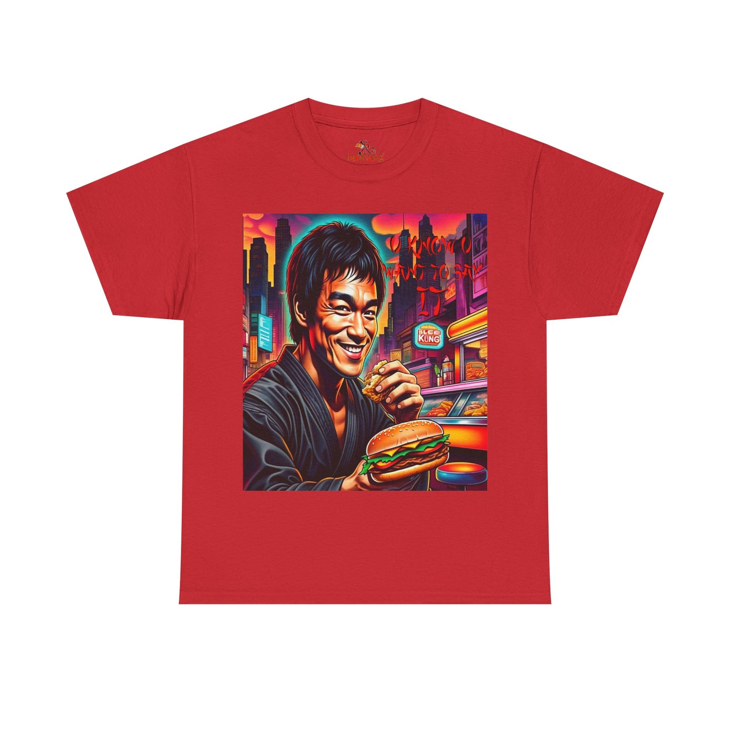 Retro Foodie Unisex Tee - Vibrant impersanation Art, Casual Wear, Gift for Food Lovers, Comic Con Fashion, funny king of Kung fu Tee