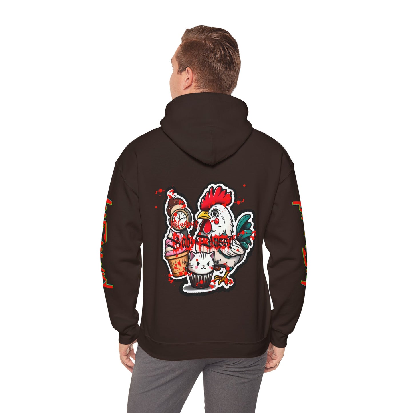 Sudadera con capucha con el famoso diseño de Bad Pussy Cat - Unisex