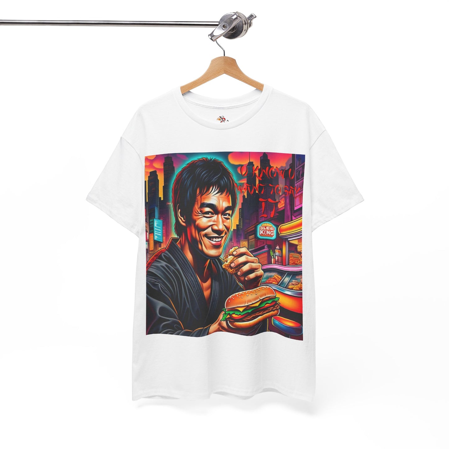 Retro Foodie Unisex Tee - Vibrant impersanation Art, Casual Wear, Gift for Food Lovers, Comic Con Fashion, funny king of Kung fu Tee