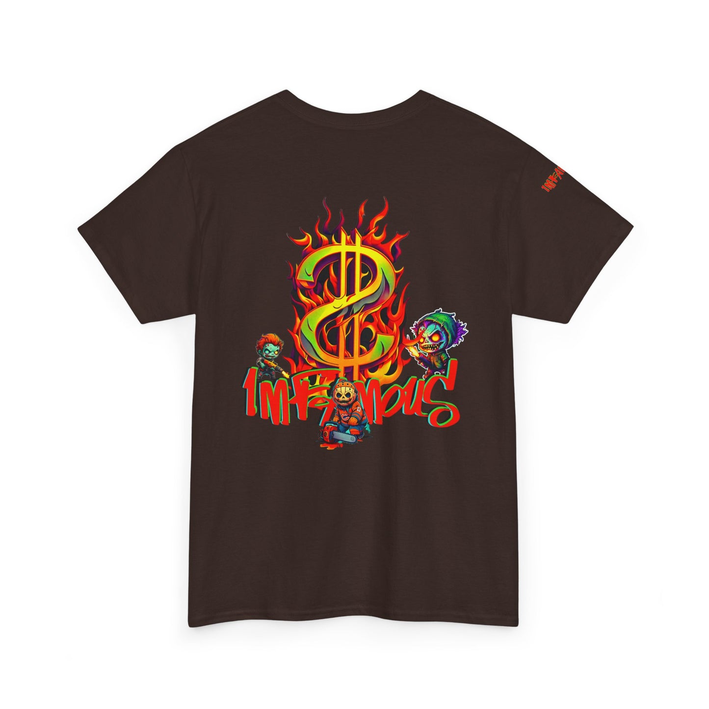 Premium graphic T-shirt - Imfamous halloween logo Design