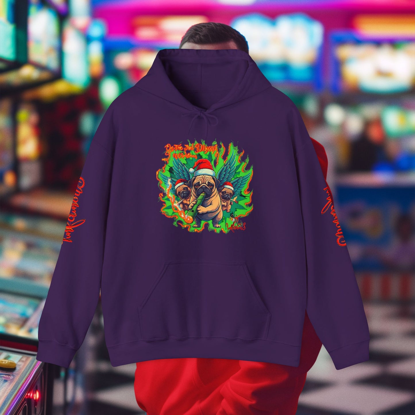 Premium hooded sweatshirt- Imfamous Pug Life