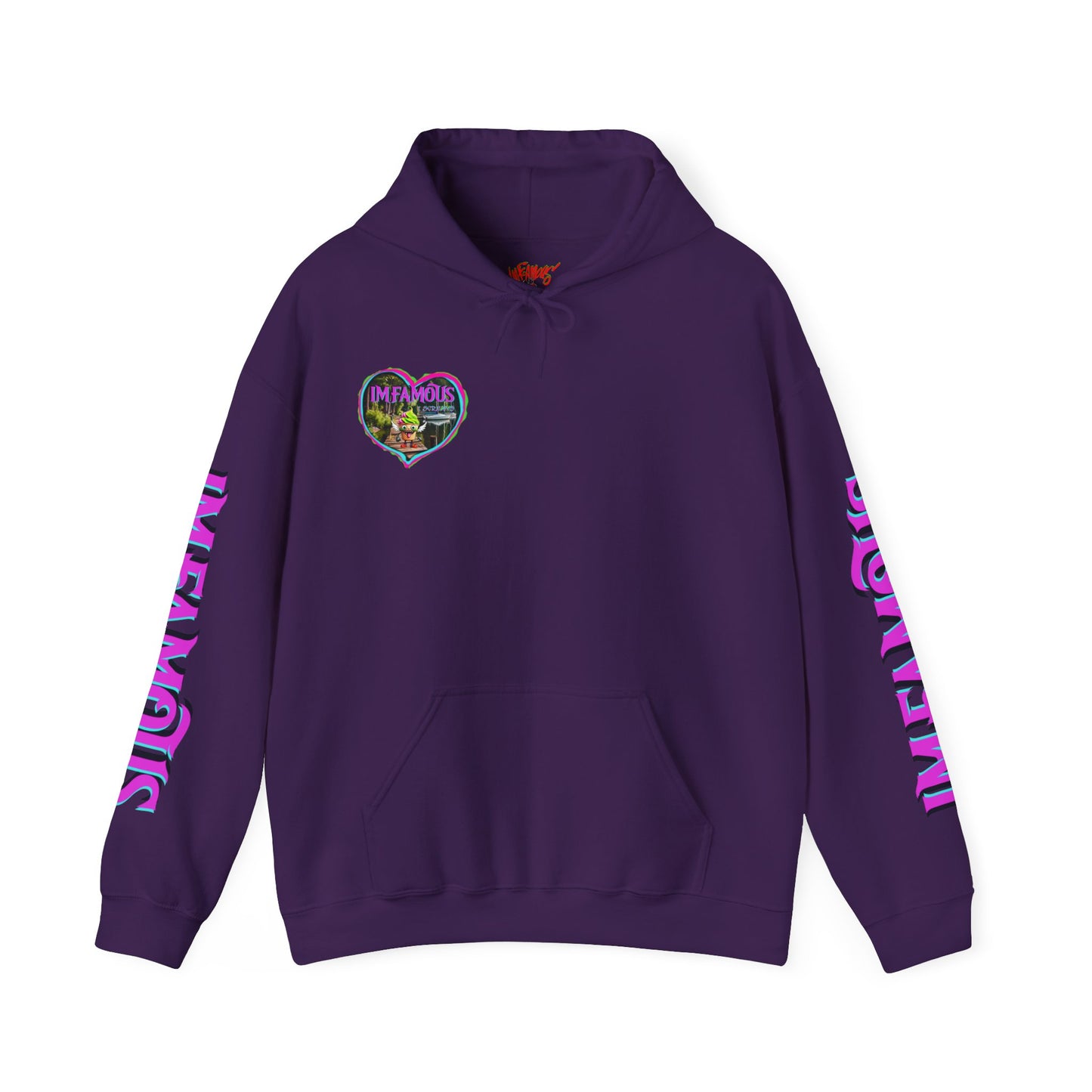 Premium Unisex Heavy Blend™ Hooded Sweatshirt - I love Imfamous i-screams design