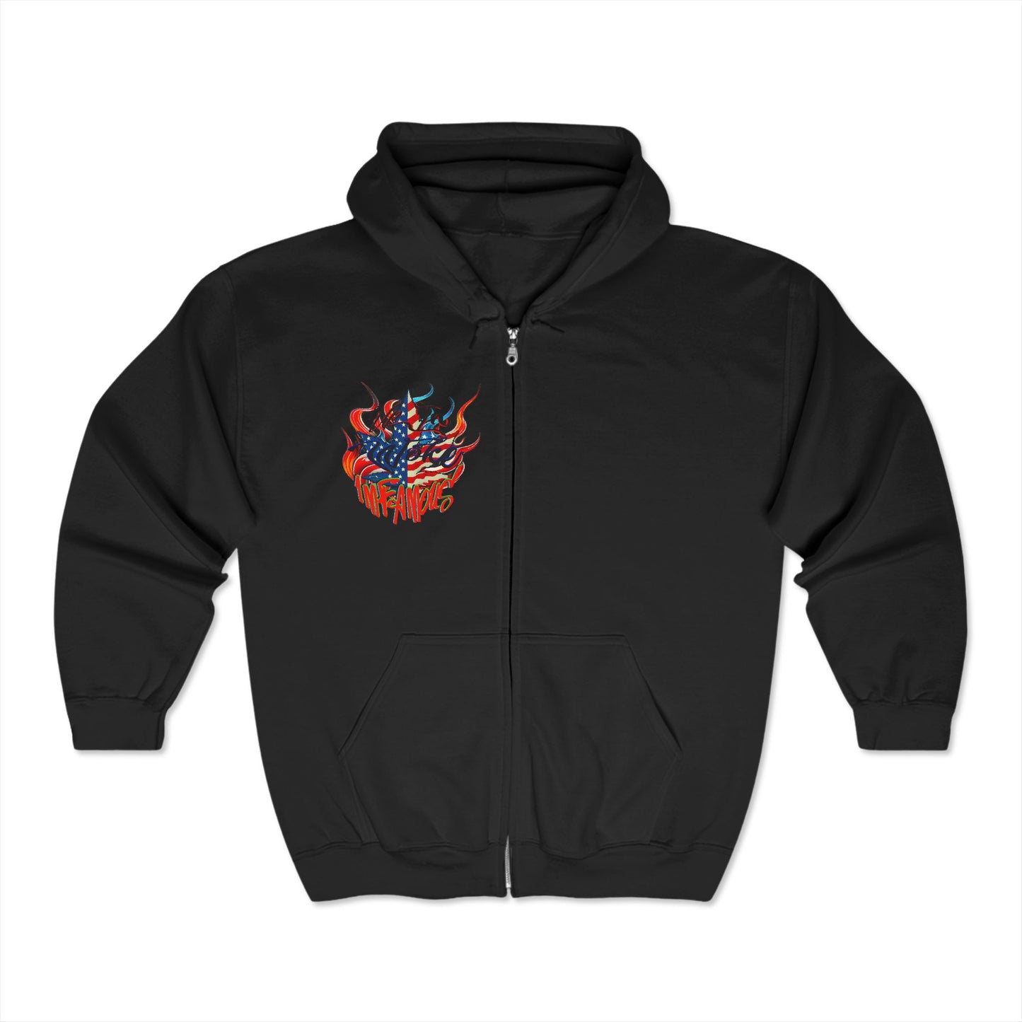 Full Zip Hooded Sweatshirt - Imfamous up in woke