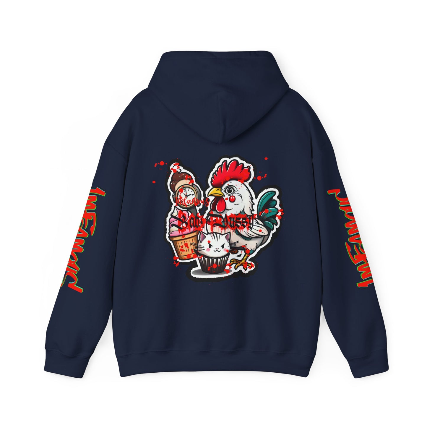 Sudadera con capucha con el famoso diseño de Bad Pussy Cat - Unisex