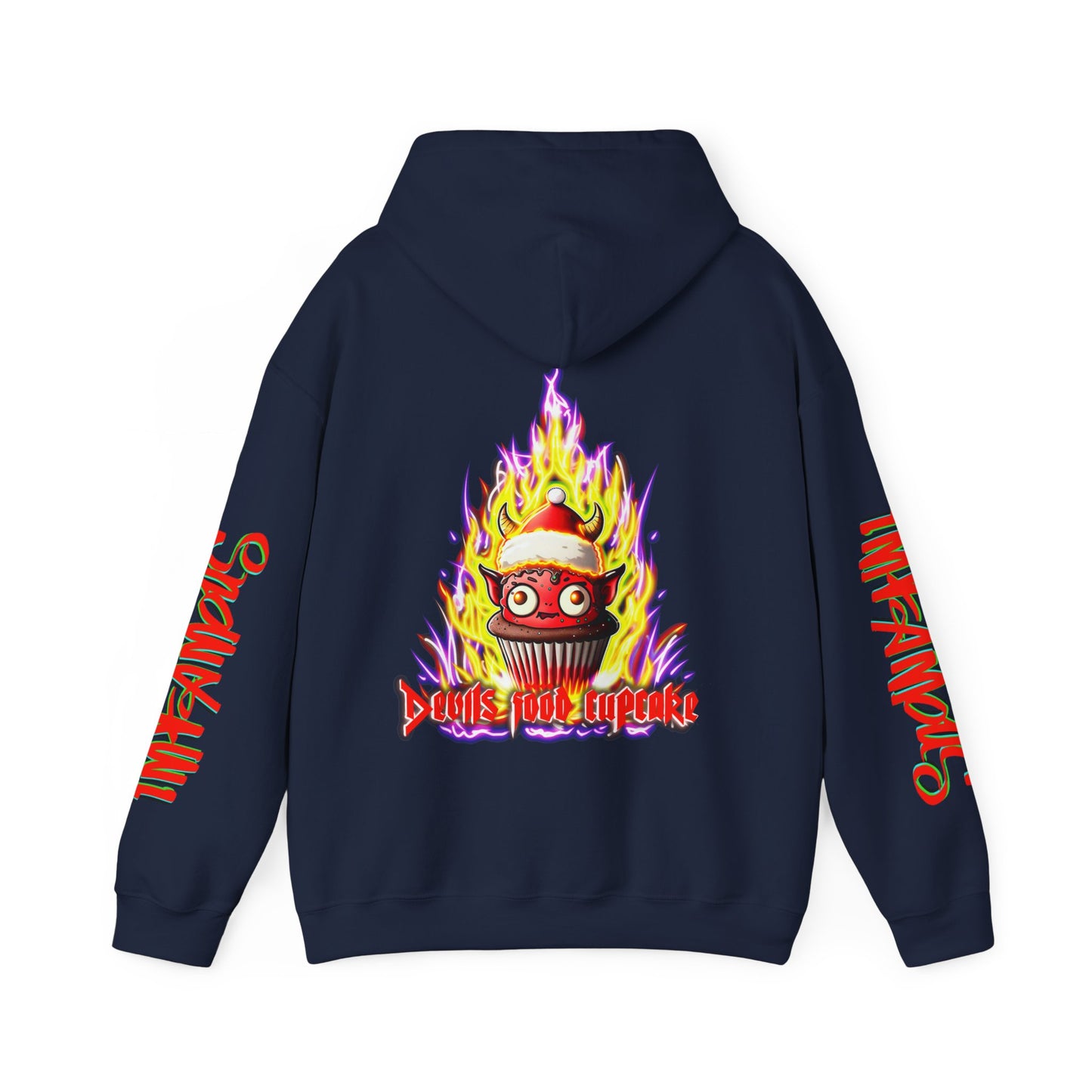 Premium Hooded Sweatshirt - Imfamous Devils Food Cupcake Design