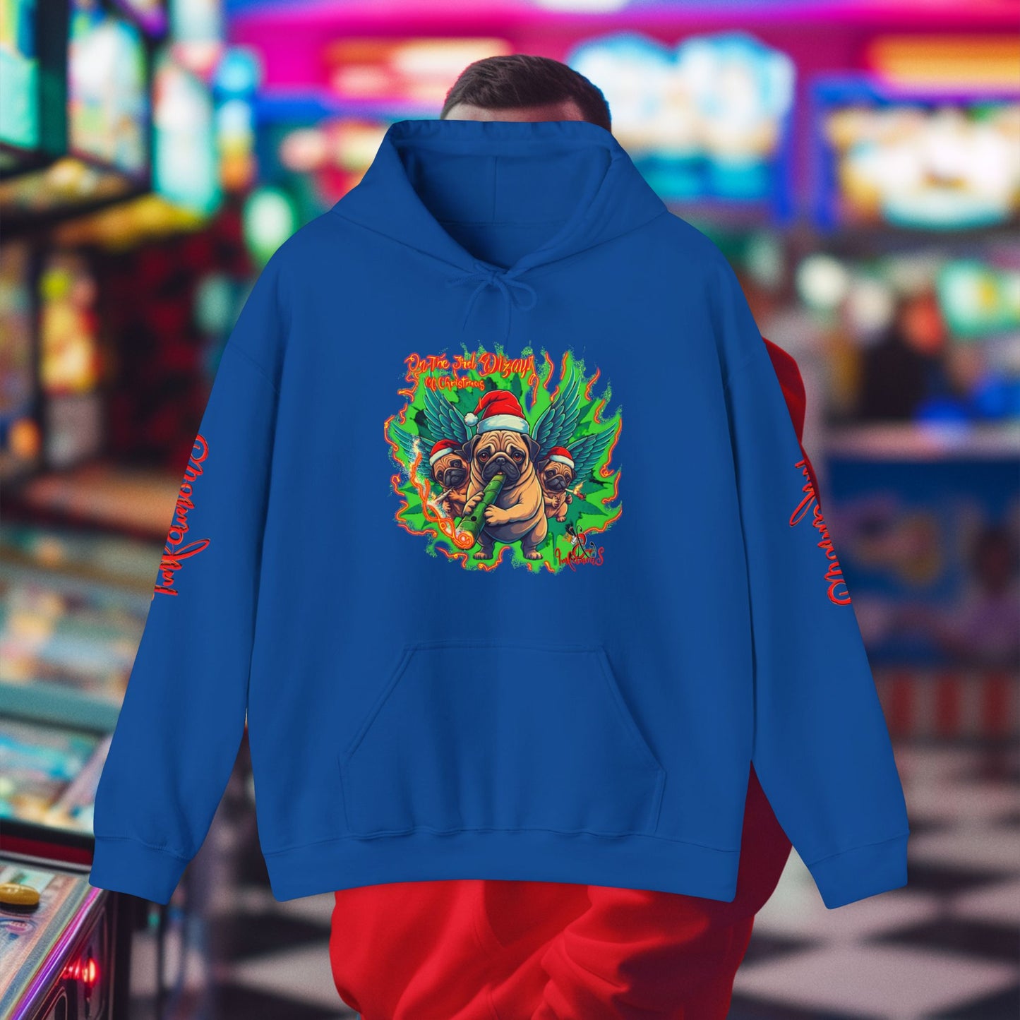 Premium hooded sweatshirt- Imfamous Pug Life
