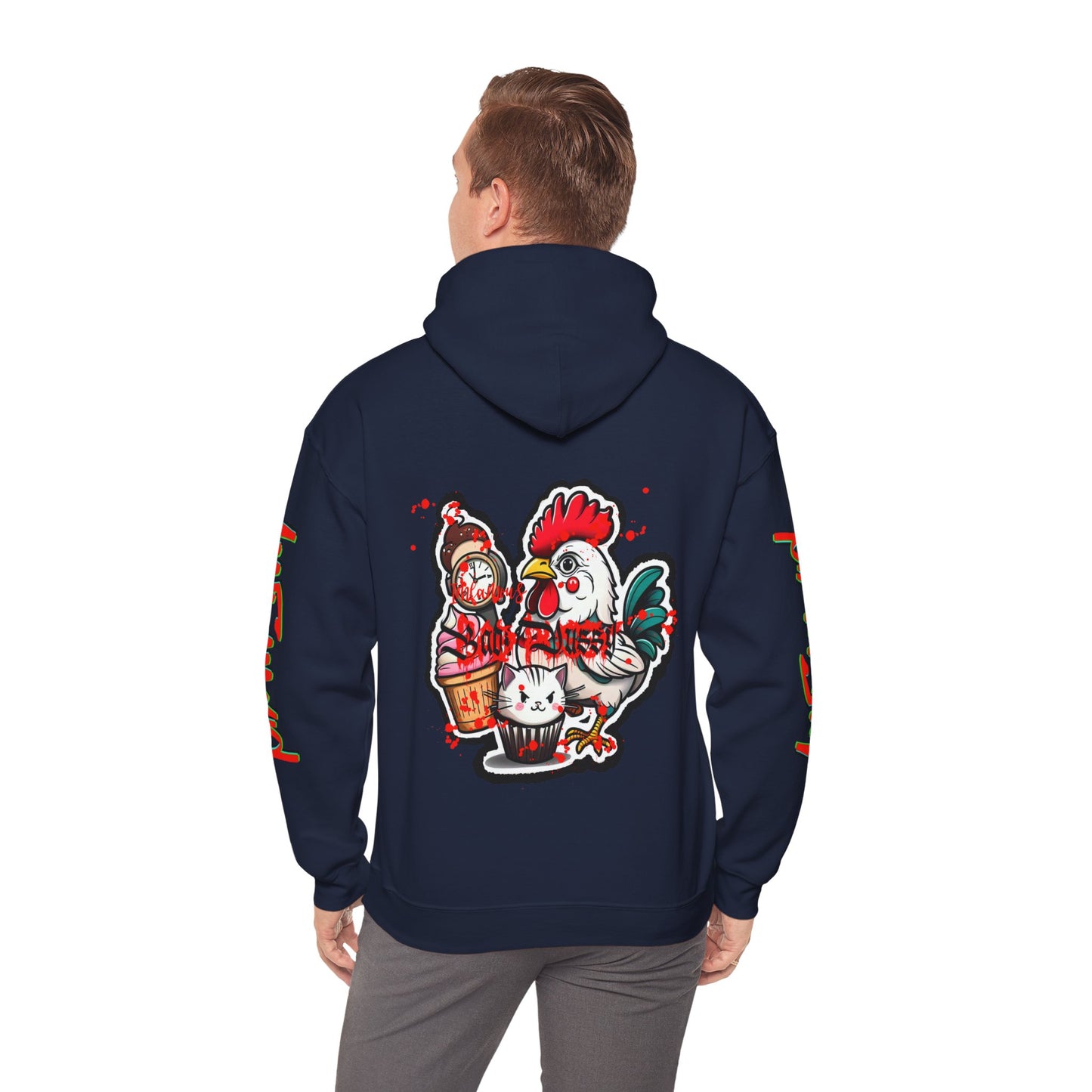 Sudadera con capucha con el famoso diseño de Bad Pussy Cat - Unisex