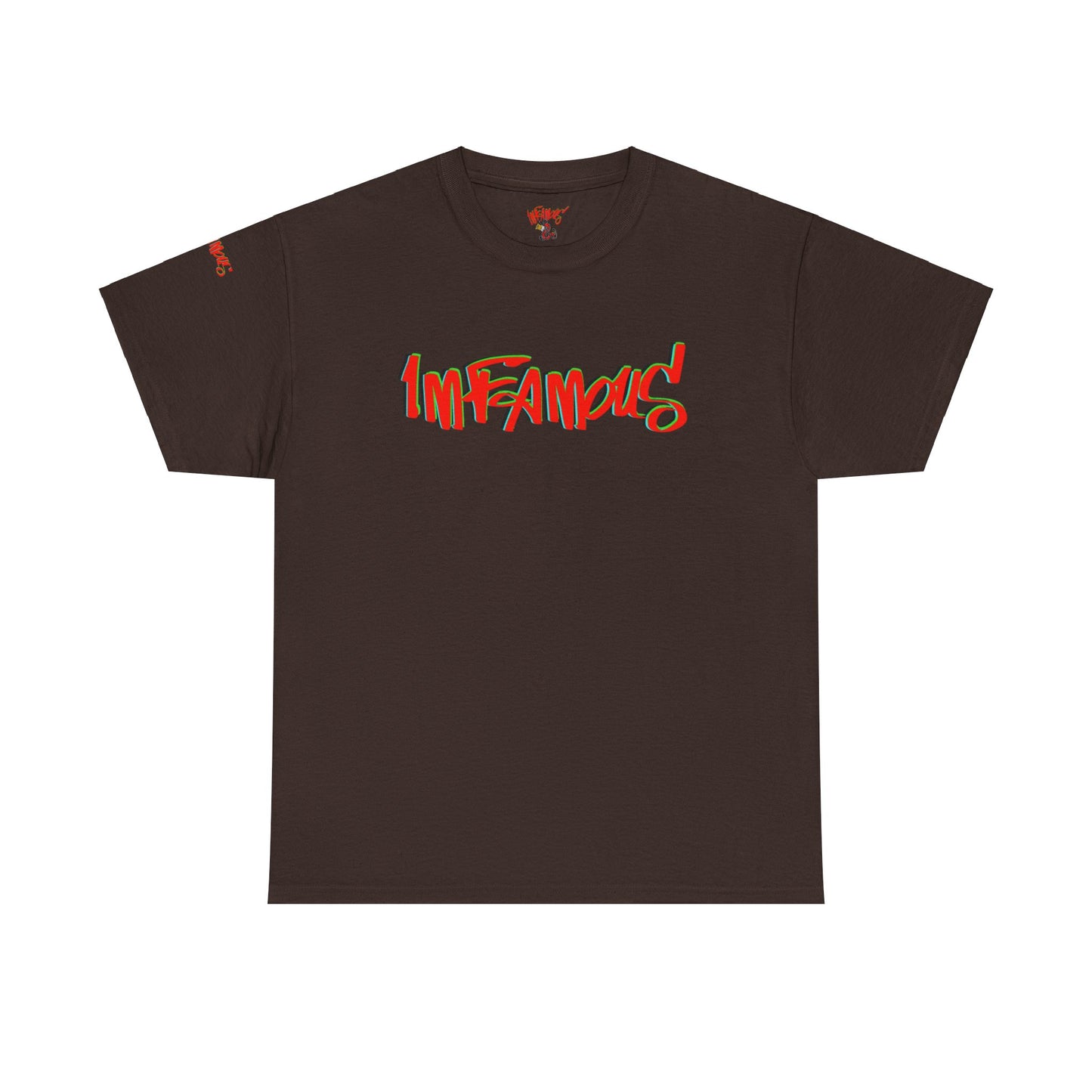 Premium graphic T-shirt - Imfamous halloween logo Design