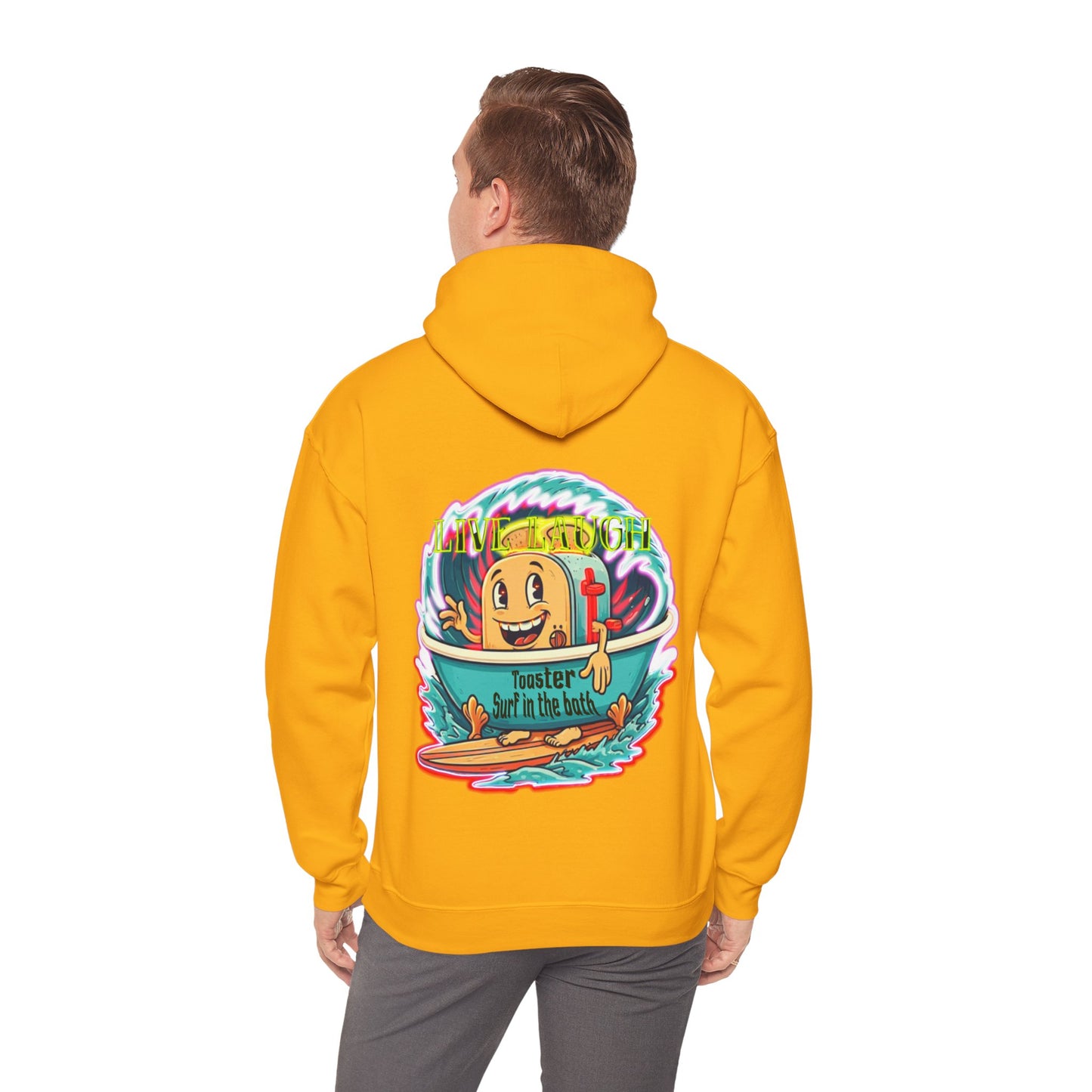 Premium hooded sweatshirt - Funny live laugh Toaster Surf in a bath