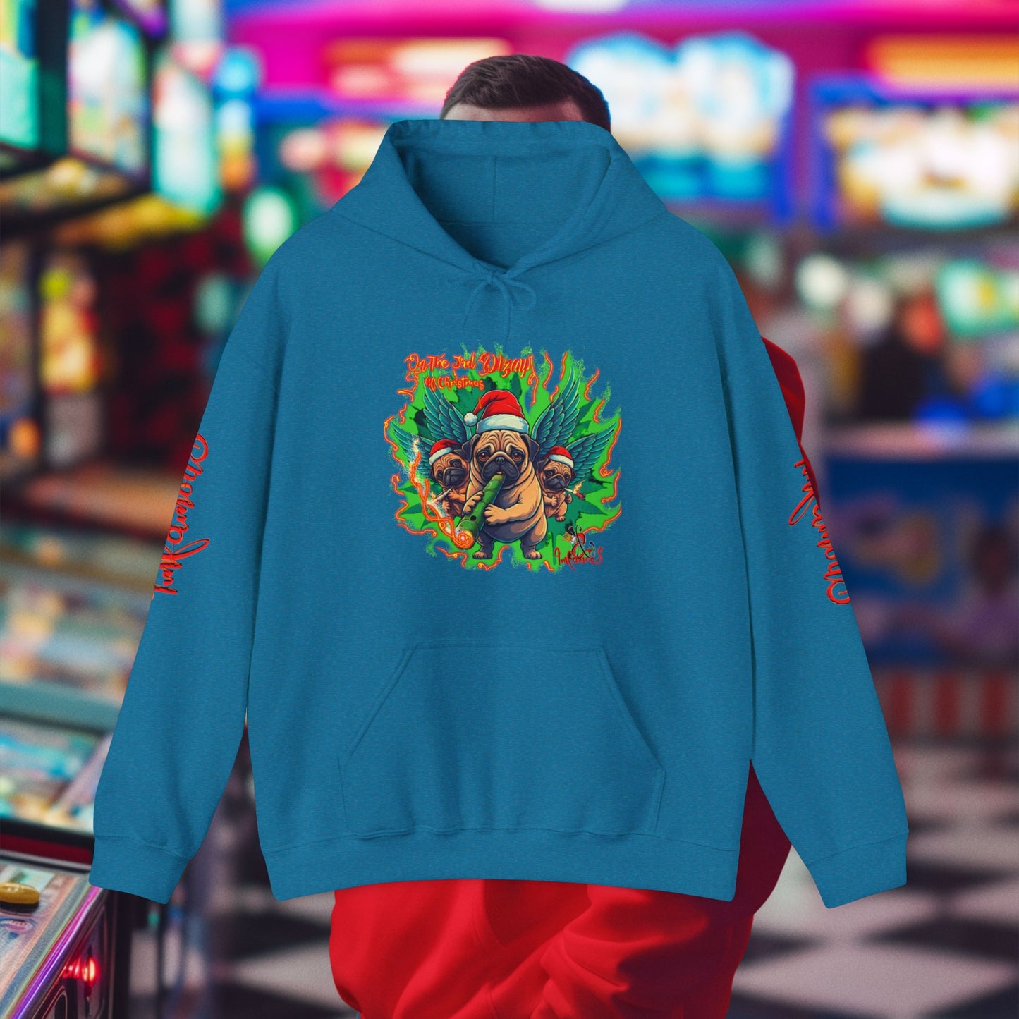 Premium hooded sweatshirt- Imfamous Pug Life