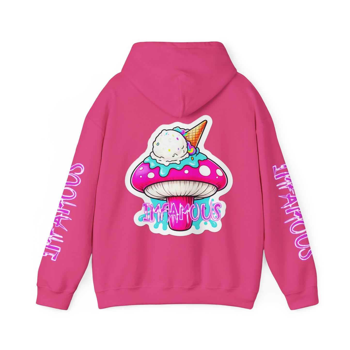 Premium Hooded Sweatshirt - Imfamous Ice Cream Psychedelic Mushroom Tip Design