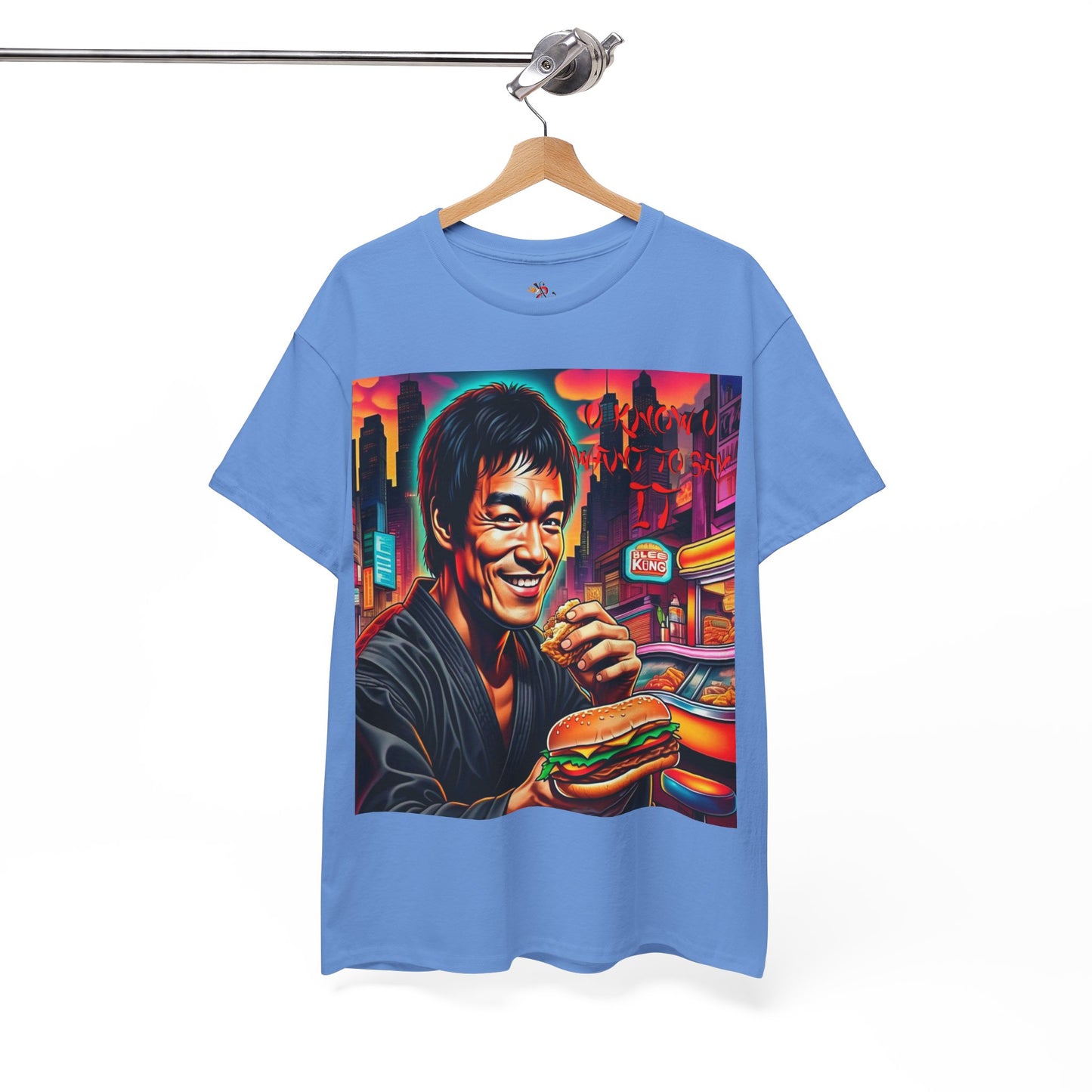 Retro Foodie Unisex Tee - Vibrant impersanation Art, Casual Wear, Gift for Food Lovers, Comic Con Fashion, funny king of Kung fu Tee