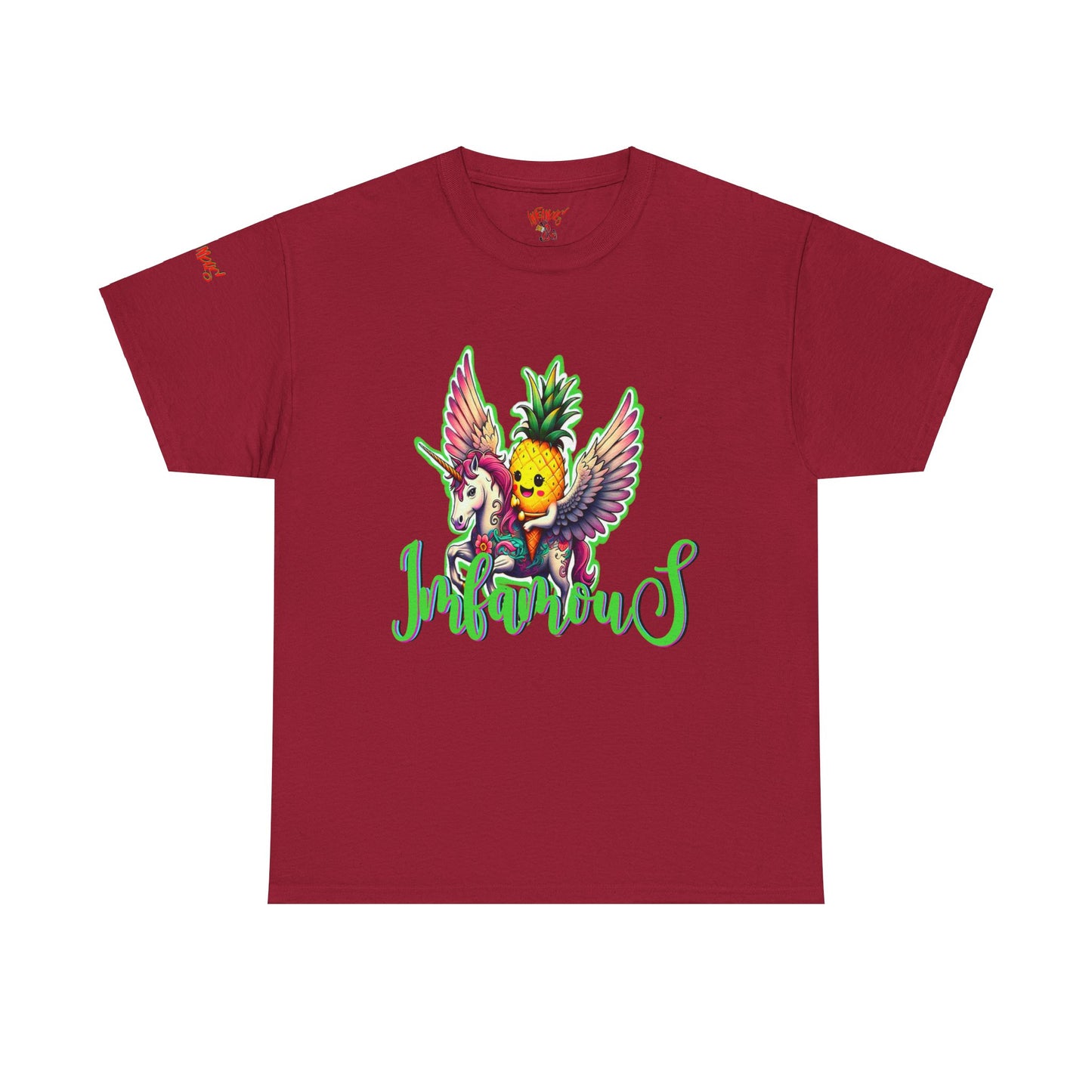 Graphic Tee Unipineapple Flying on Unicorn Heavy Cotton T-shirt