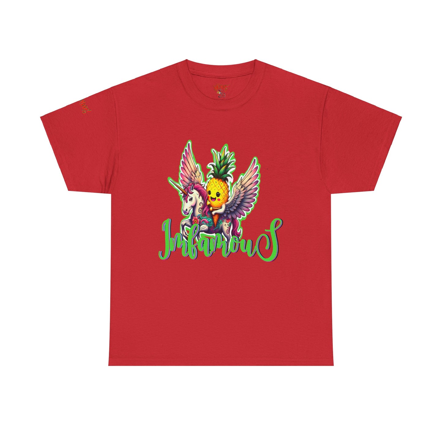 Graphic Tee Unipineapple Flying on Unicorn Heavy Cotton T-shirt