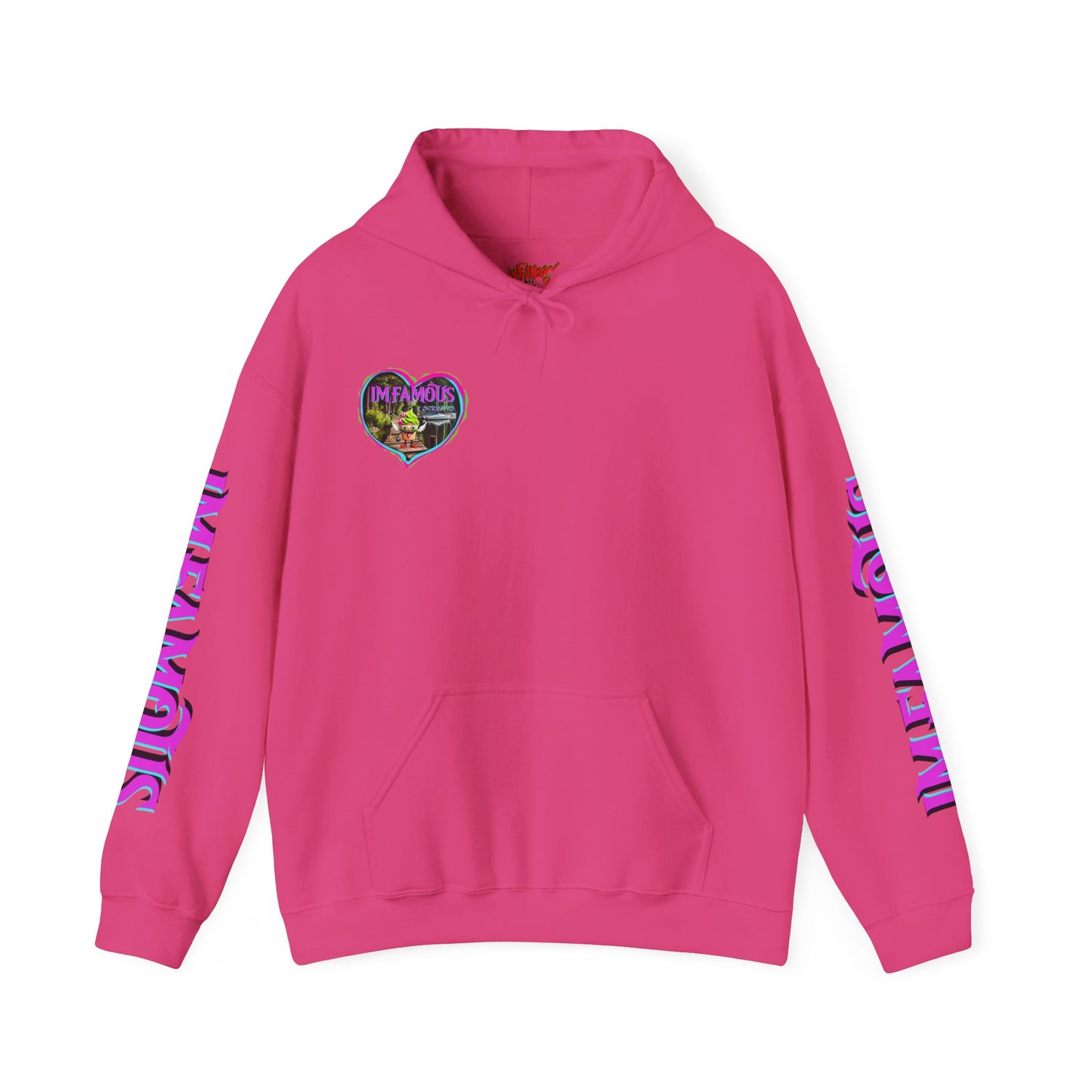 Premium Unisex Heavy Blend™ Hooded Sweatshirt - I love Imfamous i-screams design