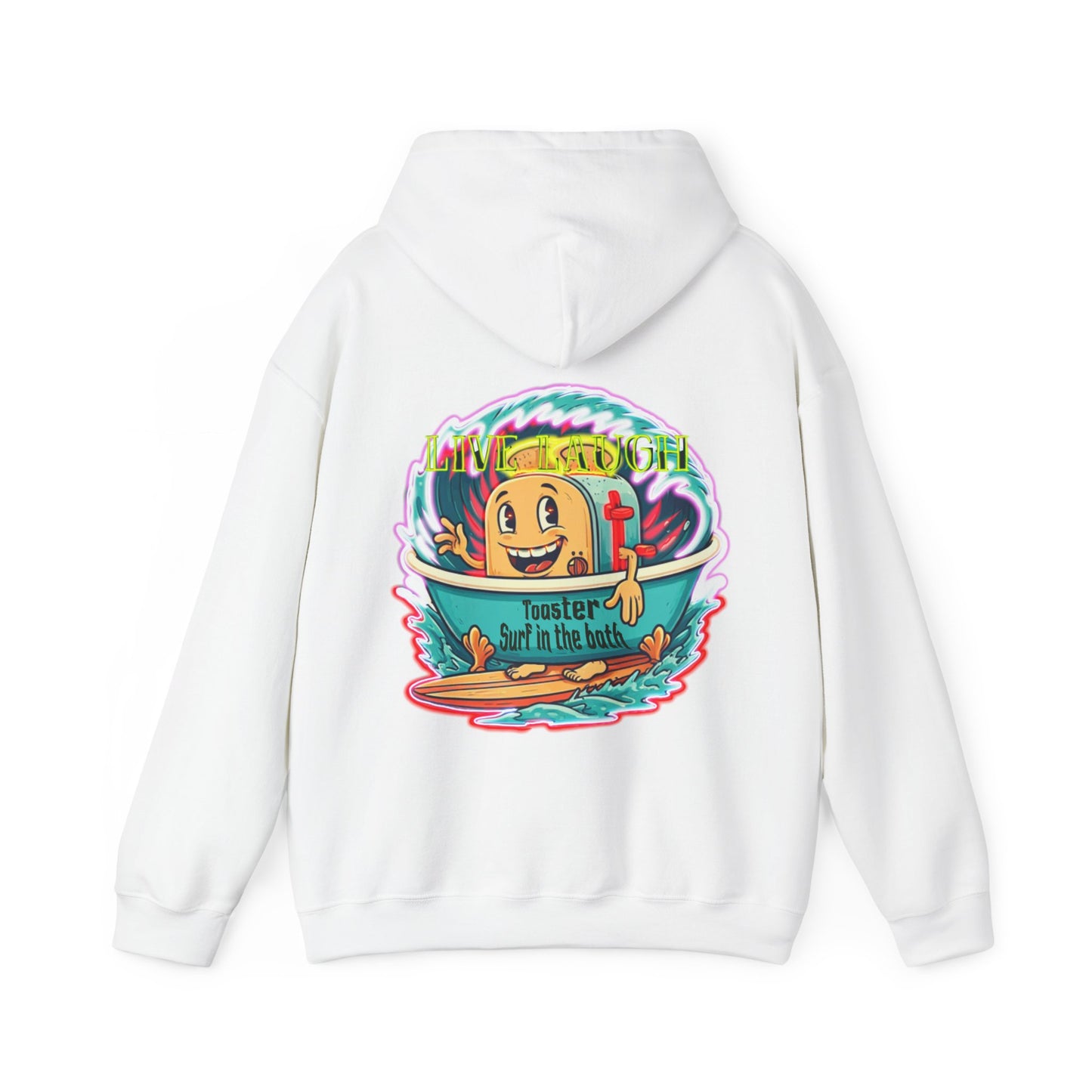 Premium hooded sweatshirt - Funny live laugh Toaster Surf in a bath
