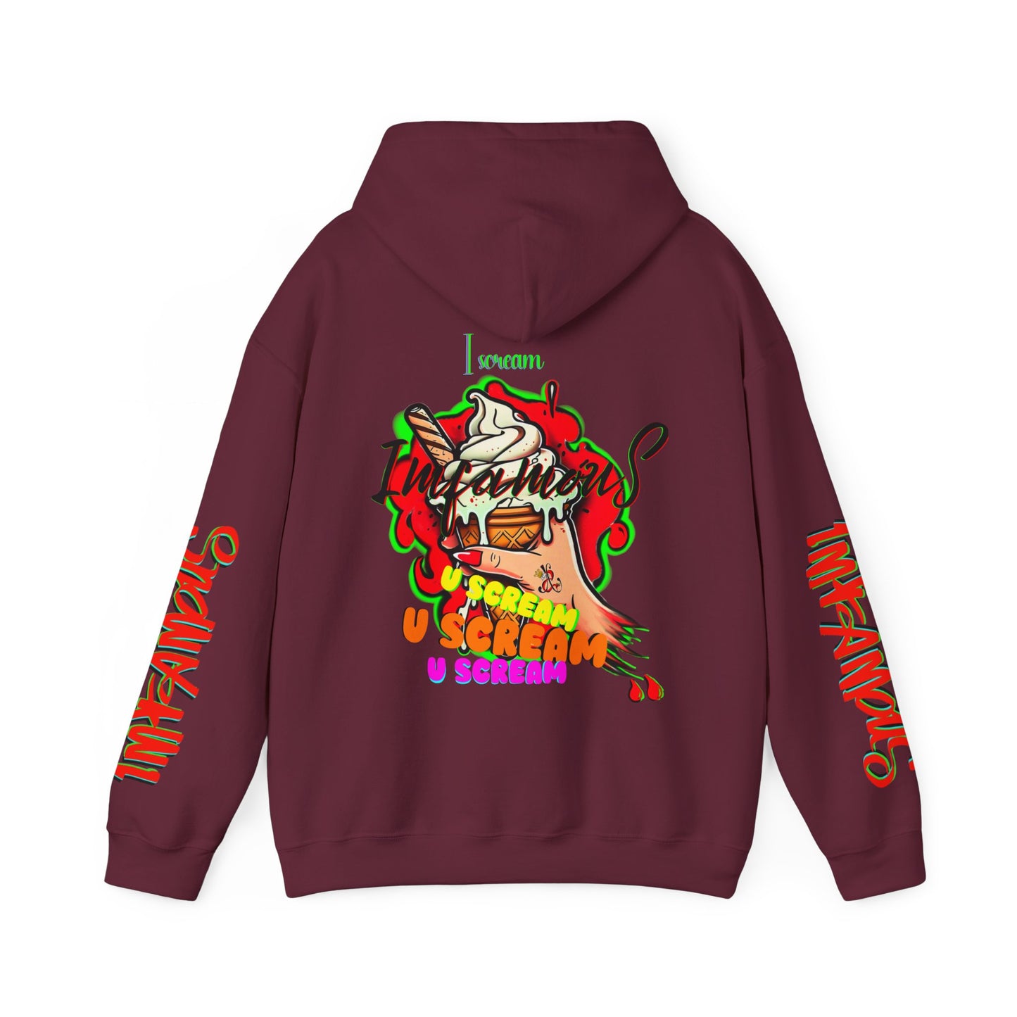 premium Hooded Sweatshirt - Imfamous I-scream Halloween spooky