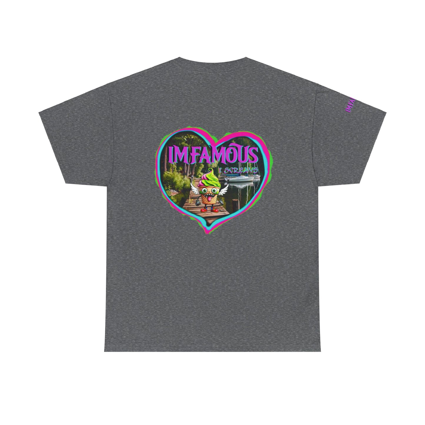 Premium Graphic T-Shirt - I Love Imfamous I-Screams Premium Unisex Heavy Cotton Tee