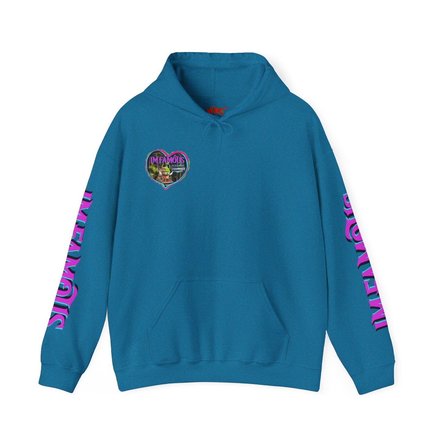 Premium Unisex Heavy Blend™ Hooded Sweatshirt - I love Imfamous i-screams design
