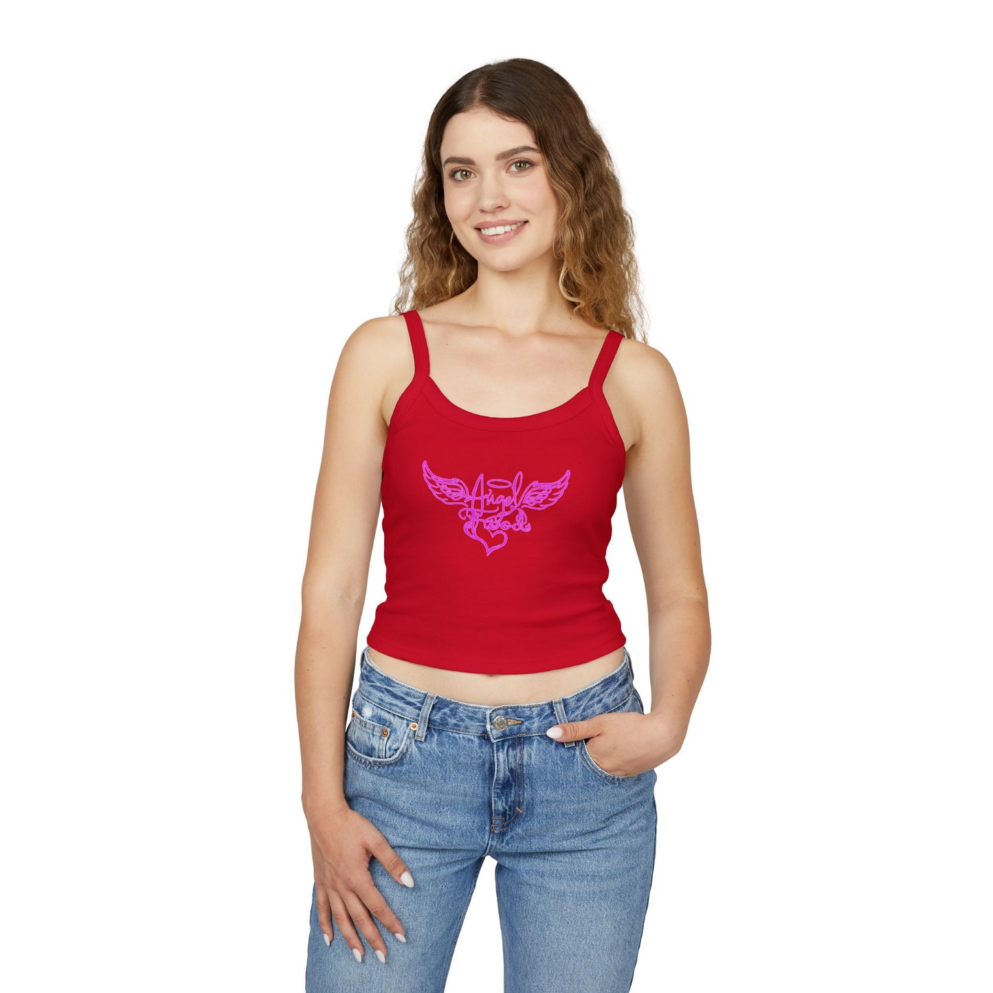 Angel Wings Spaghetti Strap Tank Top - Perfect for Summer & Festivals - Angel Food - Imfamous design - sexy Top for women
