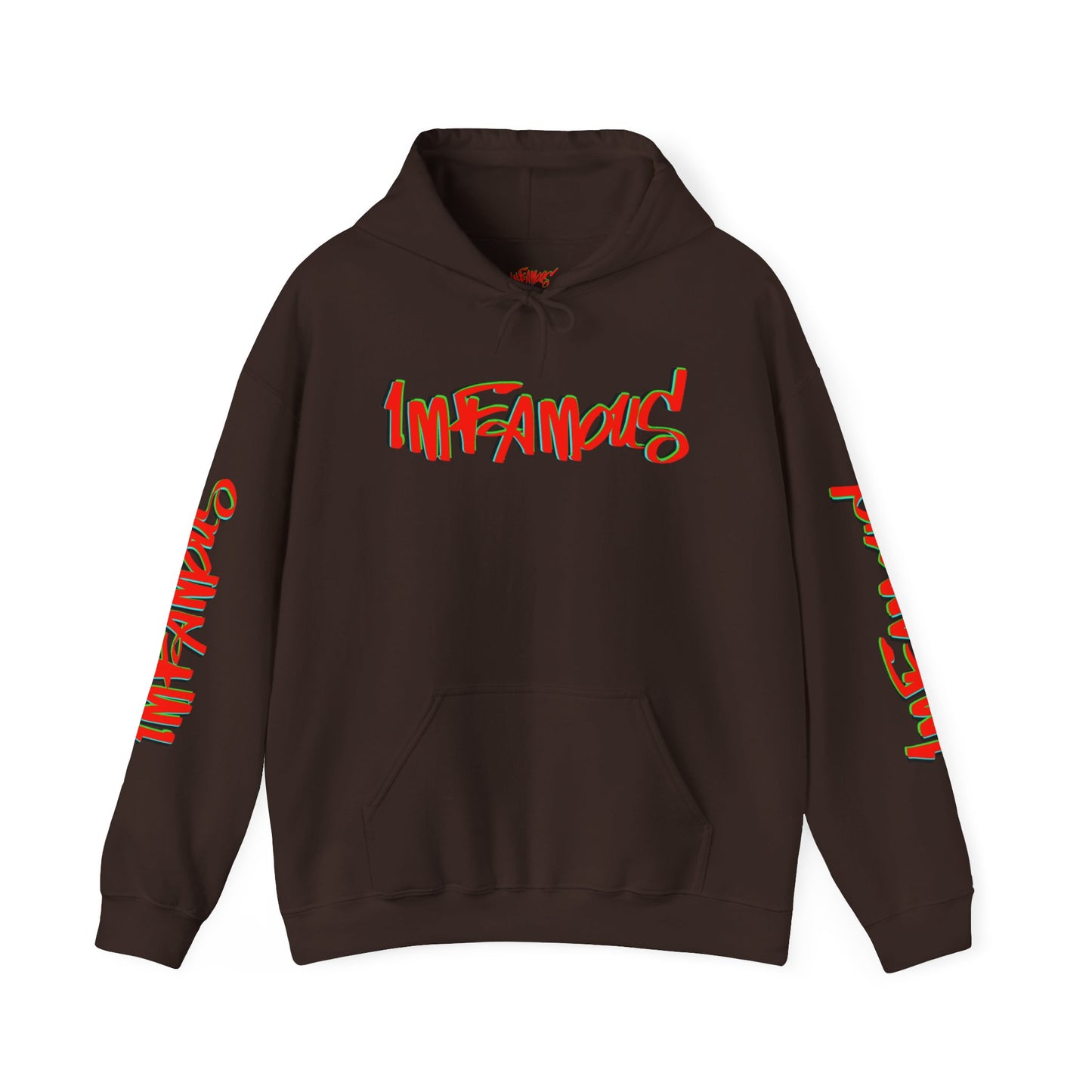 Premium Hooded Sweatshirt - Imfamous Irish Leprechaun on Skateboard Design